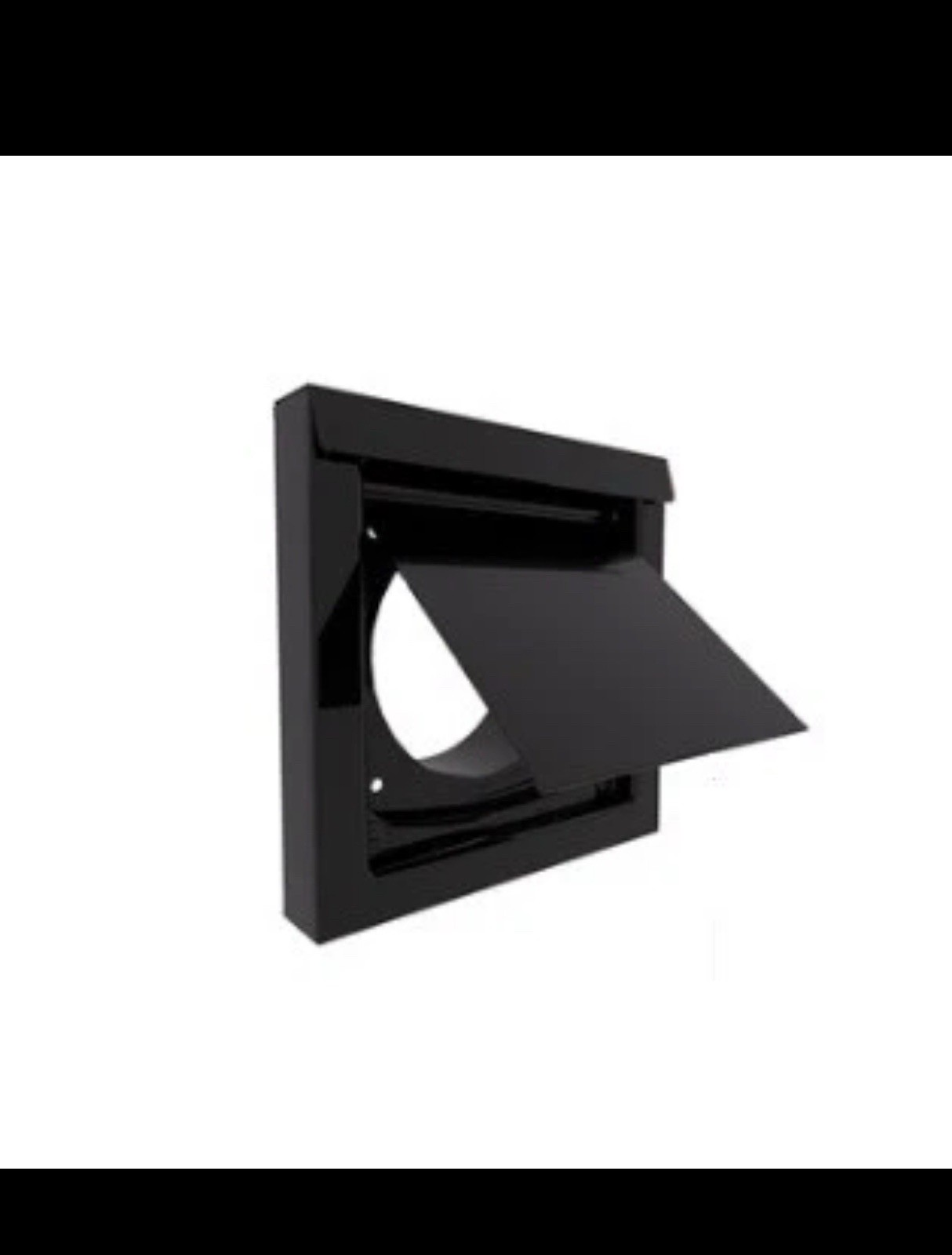 Dryer Wall Vent Heavy Gauge Steel (black)
