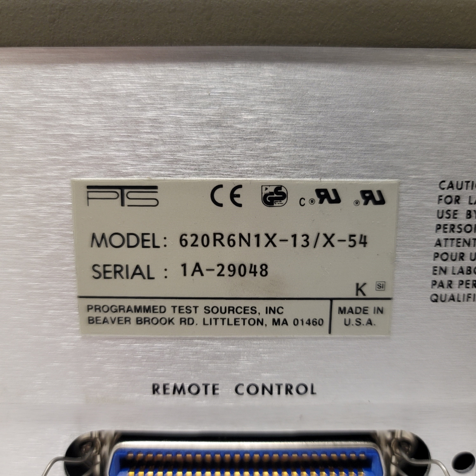 Programmed Test Sources 620R6N1X-13/X54 Frequency Synthesizer 3-620Hz 120VAC