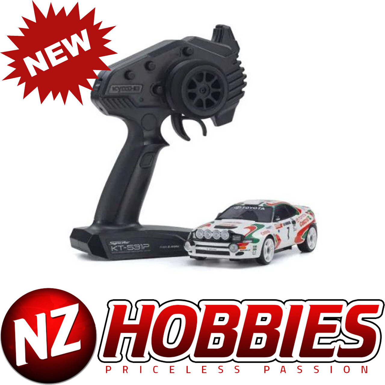 Kyosho 32649JK Mini-Z AWD Toyota Celica Turbo GT-Four No.7 WRC 1993 Juha Kankkun