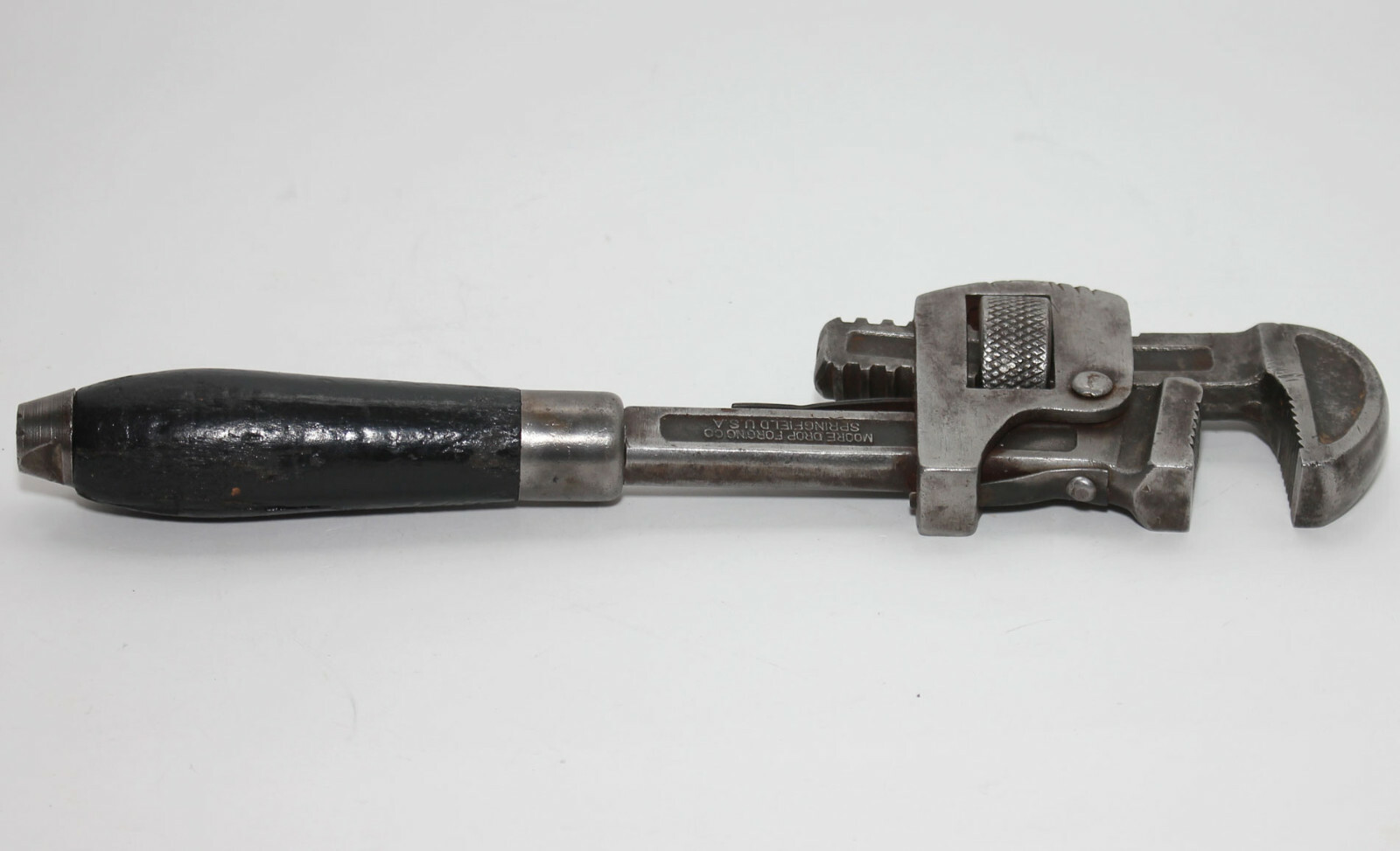 Vintage MORCO No 10 Stillson Pipe Wrench Moore Drop Forging Co. Springfield USA