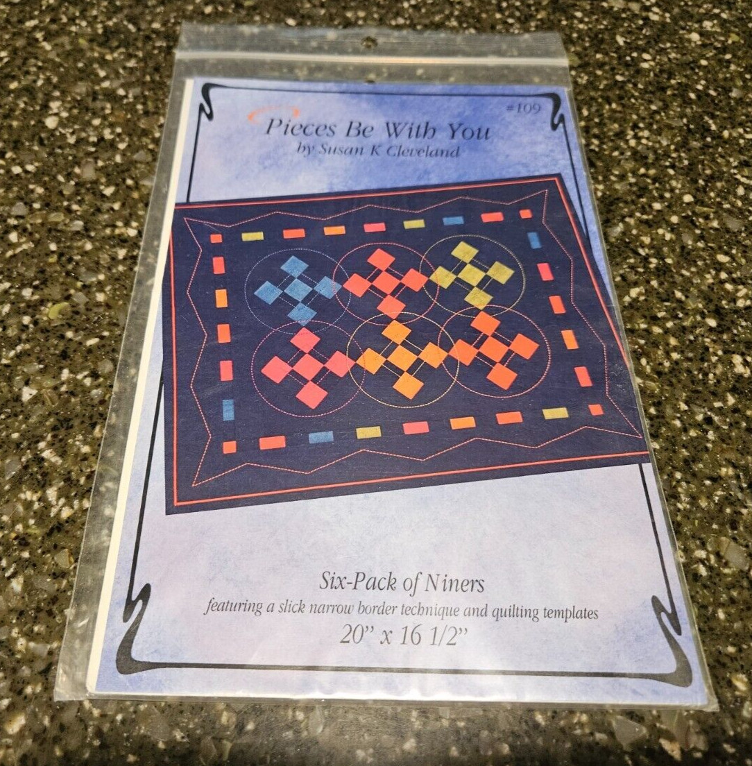 Pieces Be With You Six-Pack of Niners Quilt Pattern 20x16.5 Modern #109