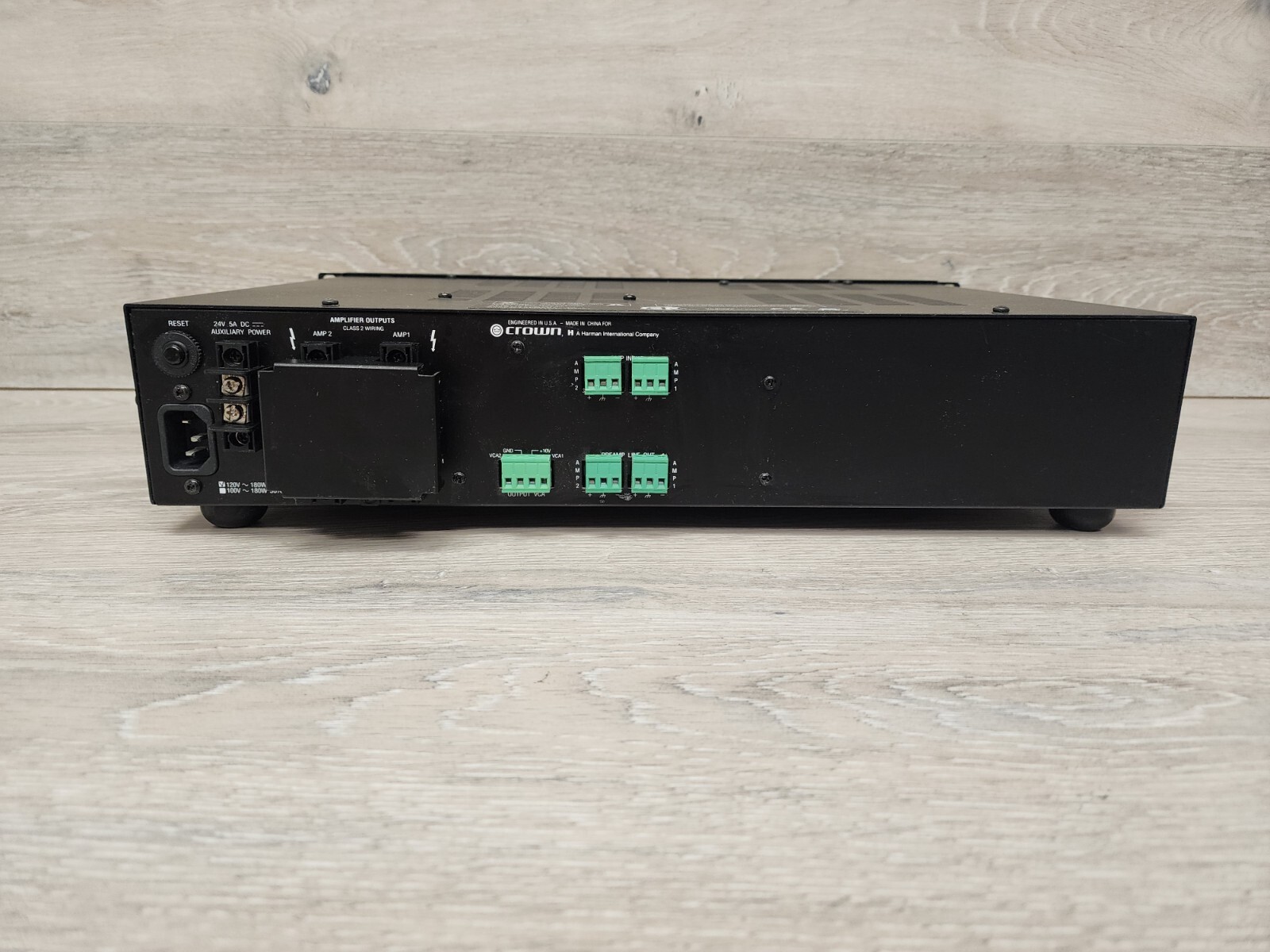 Crown 280A 80W 2 Channel Power Amplifier Amp Preamp Tested Working