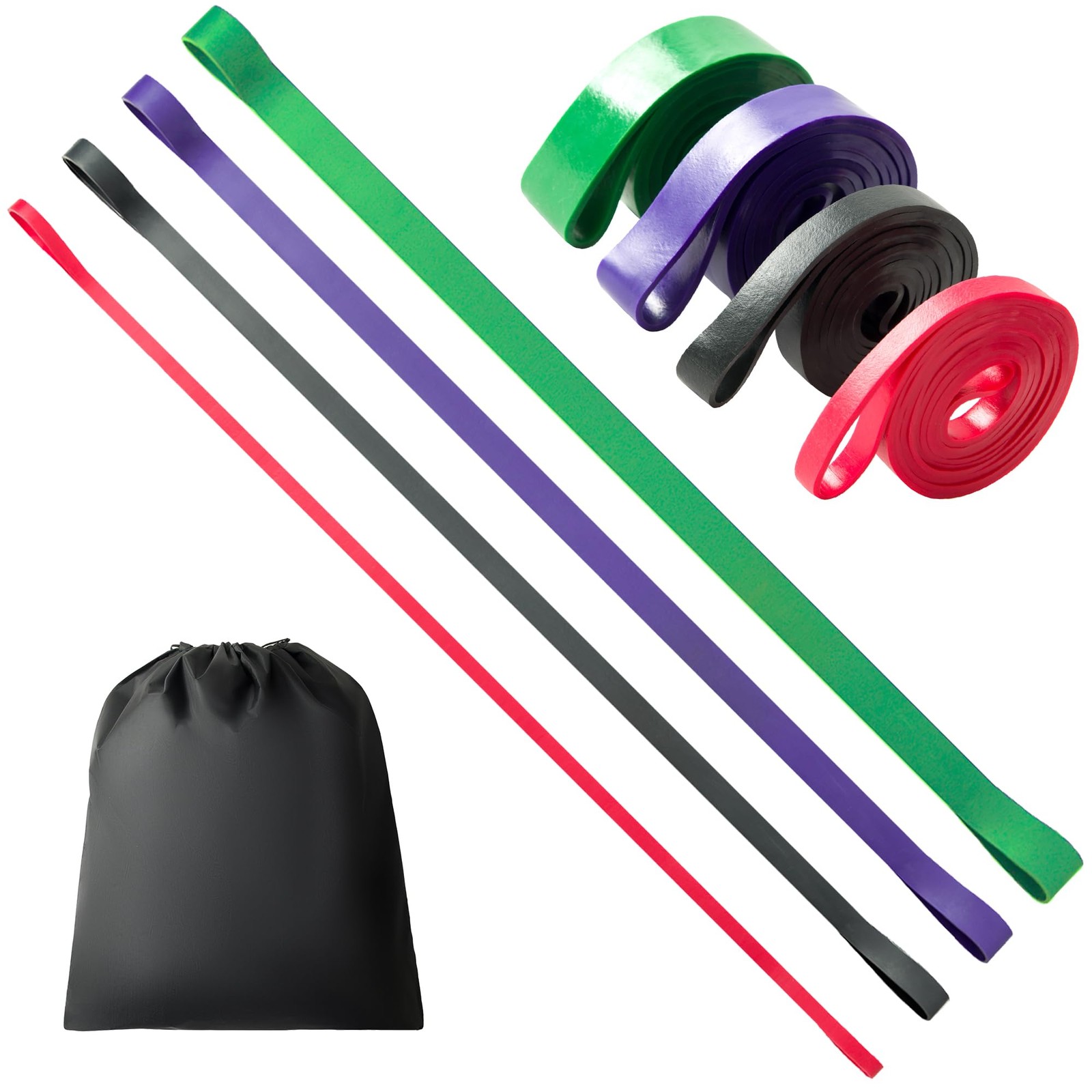 4-Level Resistance Bands Set for Pull Up Assistance, Home Gym - Multicolor