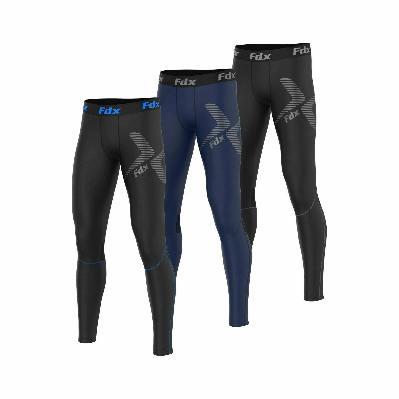 FDX Mens Power Pro Compression Base Layer Leggings Under Gear Compression Tight