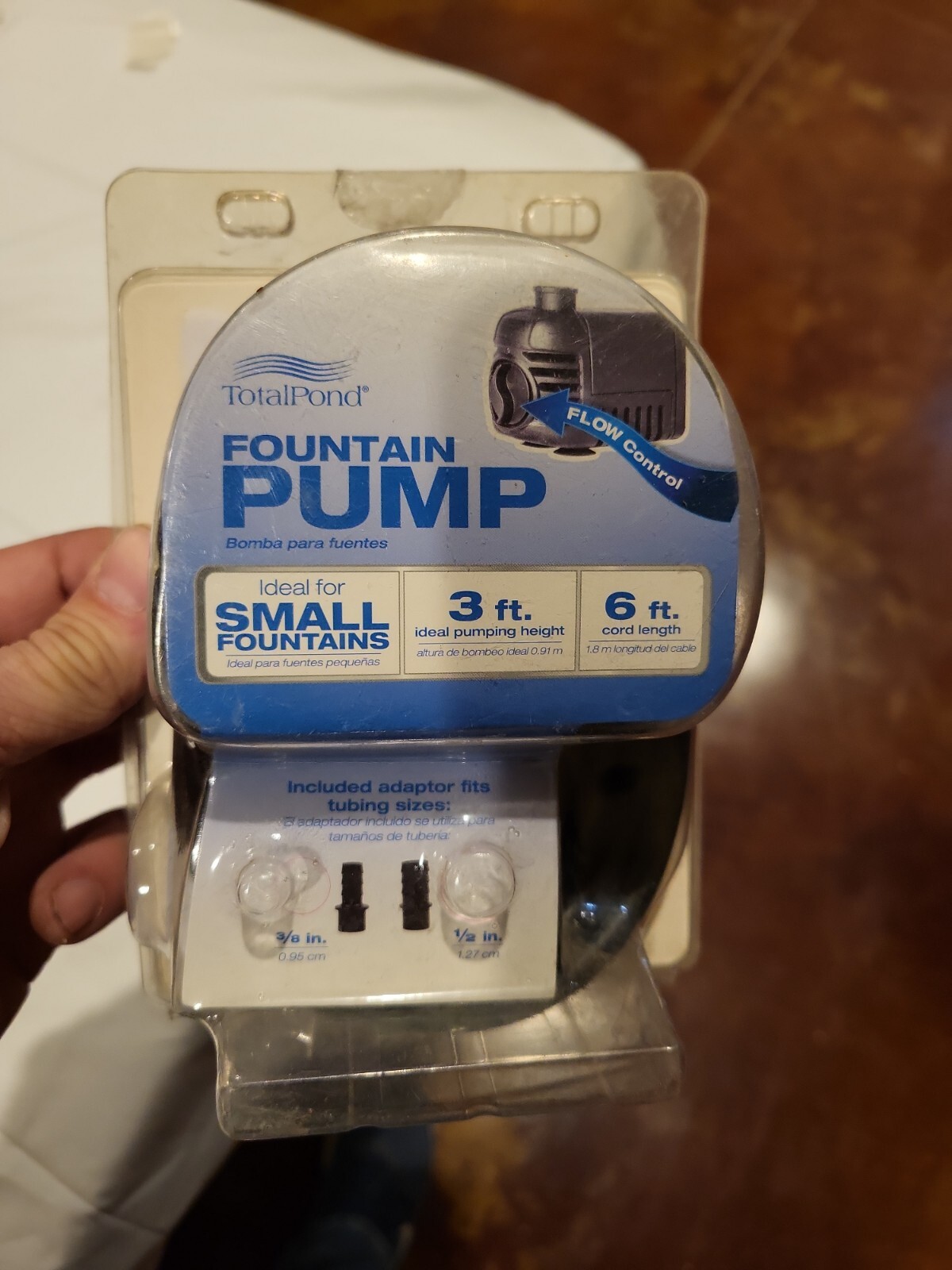 TotalPond Fountain Pump Model MD11130: 25gph at 3' - for Small Fountains