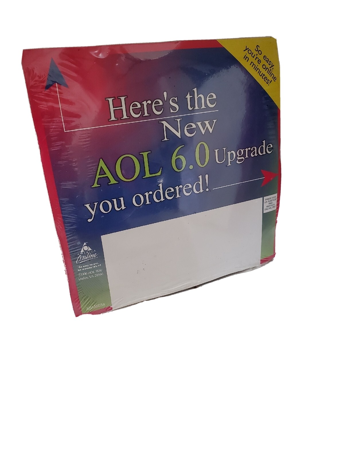 *SALE* AOL 6.0 Installation Disk Sealed  (1999 Rare Floppy Disk/Cd-Rom)