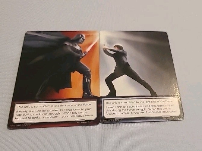 Star Wars The Card Game 2012/ Luke Skywalker And Darth Vader Lightsaber 2 Cards