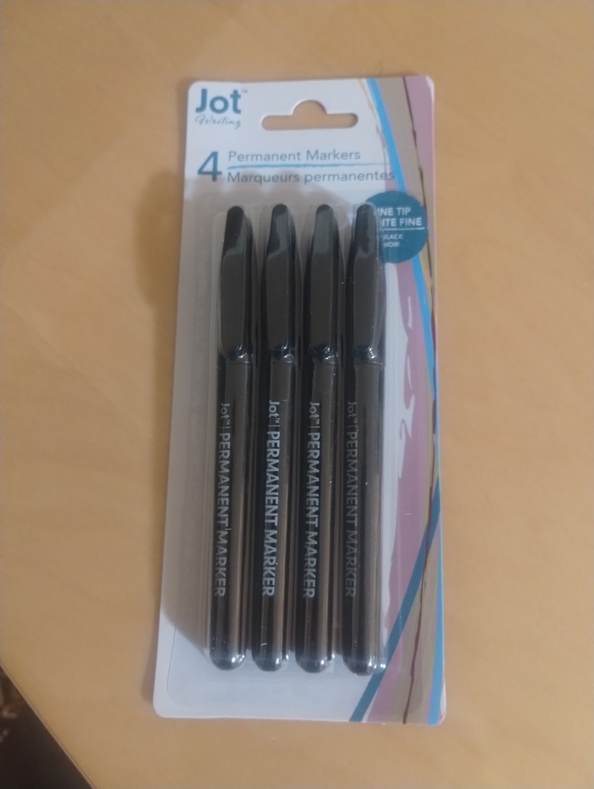 4 Black Permanent Markers