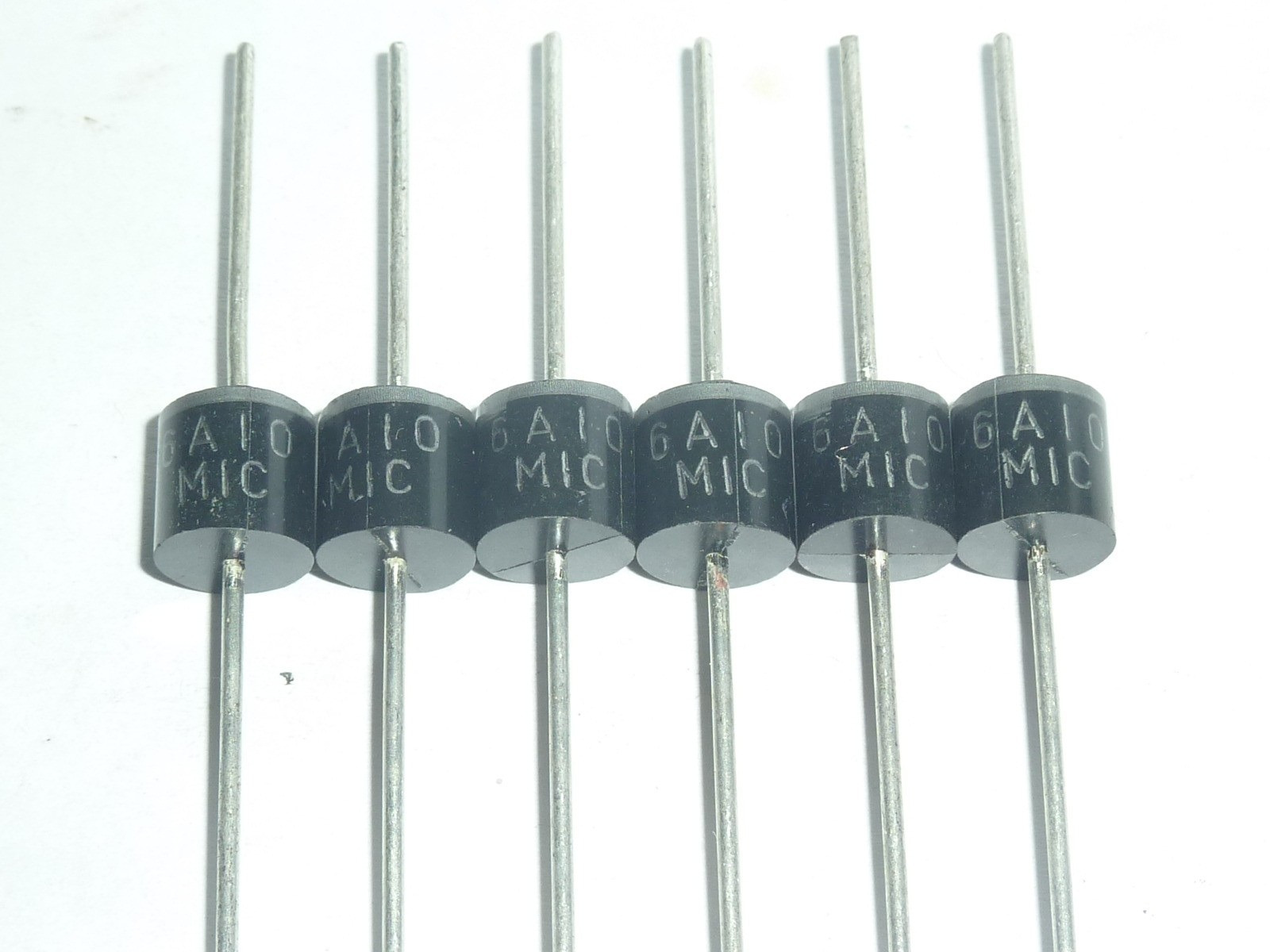 10Pcs 6A10 6A1000V 6amp R-6 MIC Axial Rectifier Diode DIP High Power