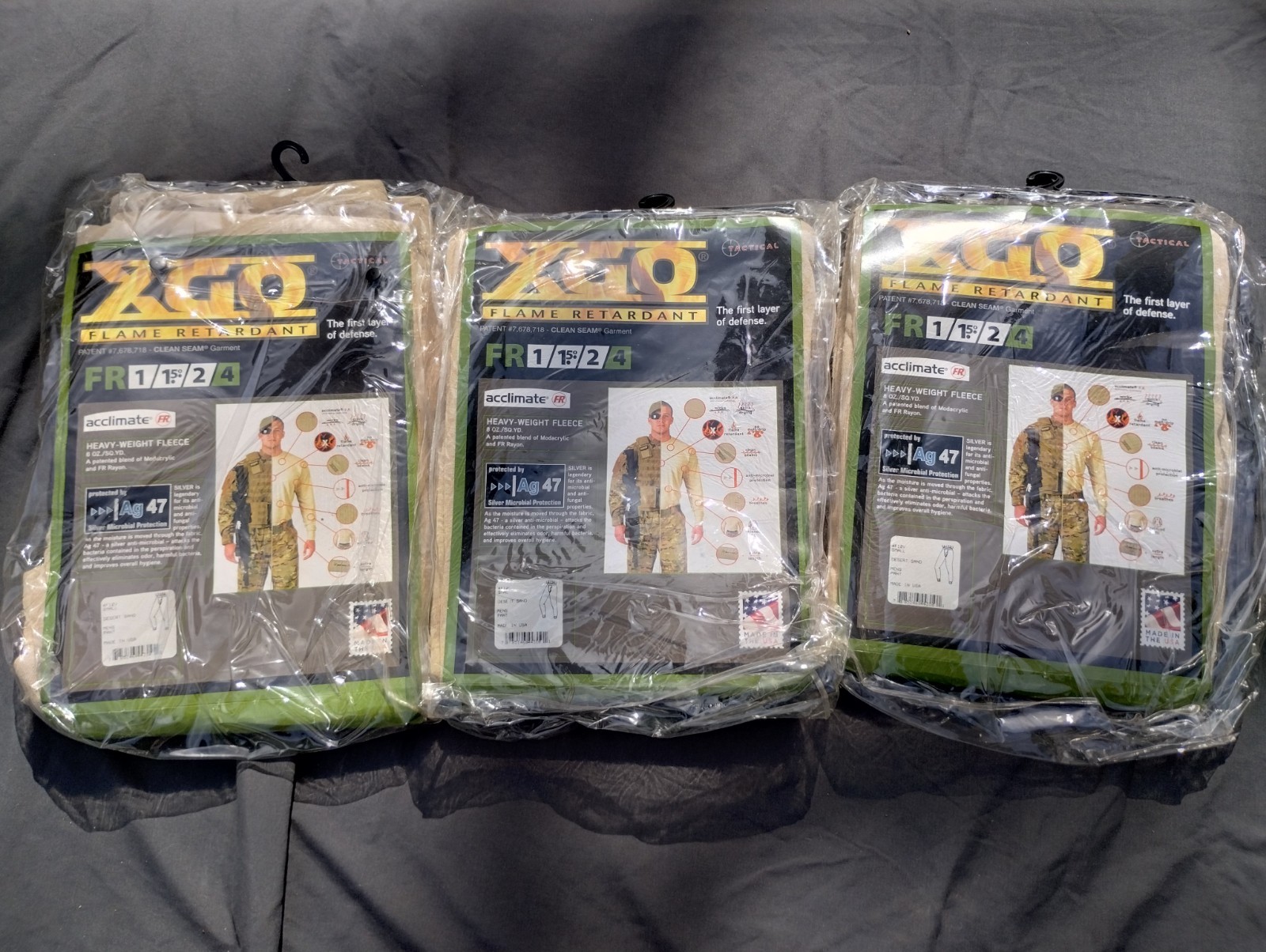 Lot Of 3 XGO Phase 4 Heavyweight FR Fleece Mens Small Desert Sand Pants