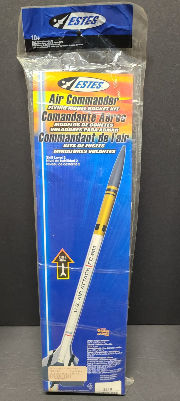 Estes Air Commander Flying Model Rocket Kit #3219 Model Rocket New Sealed