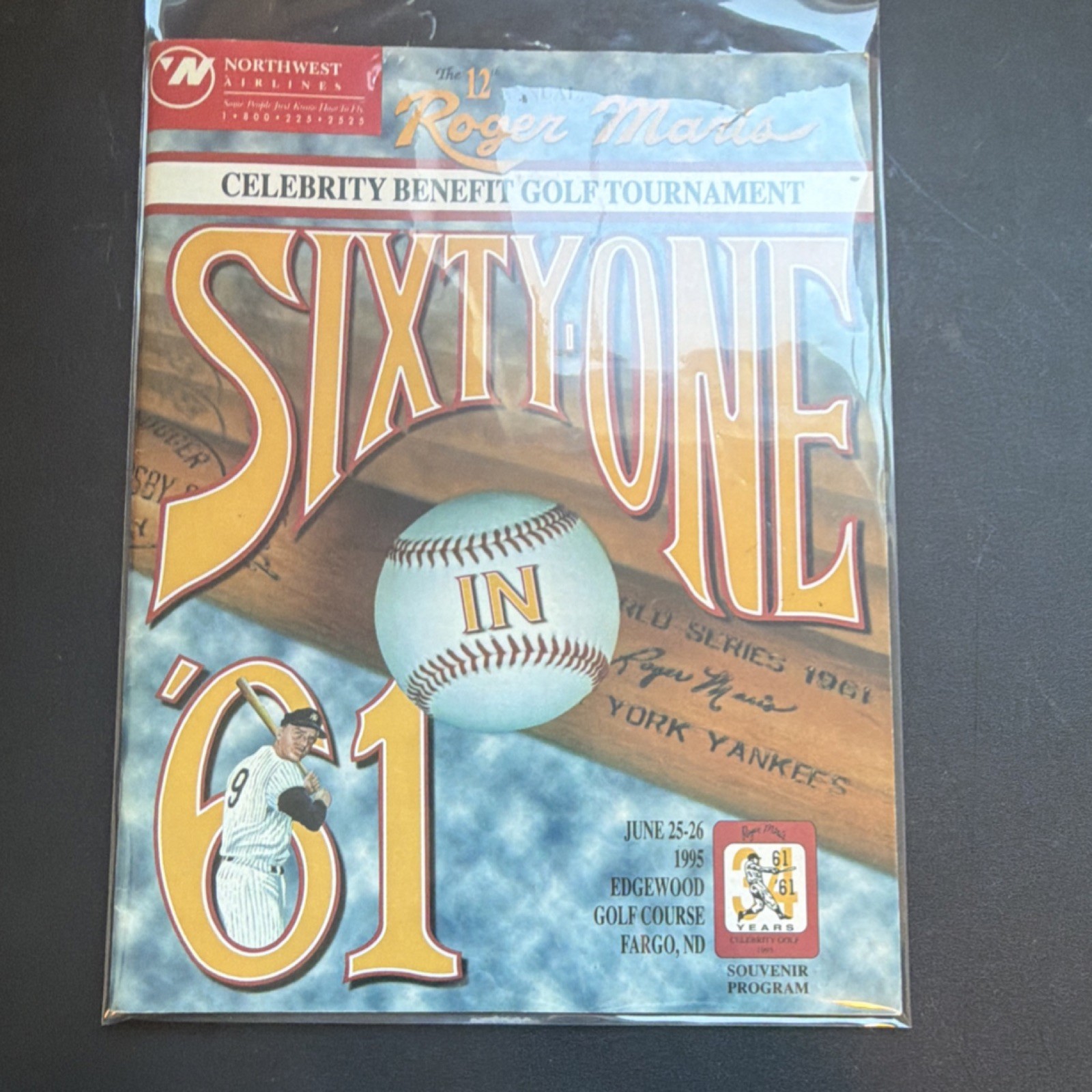 Roger Maris 1995 Celebrity Benefit Golf Tournament Autographed Program