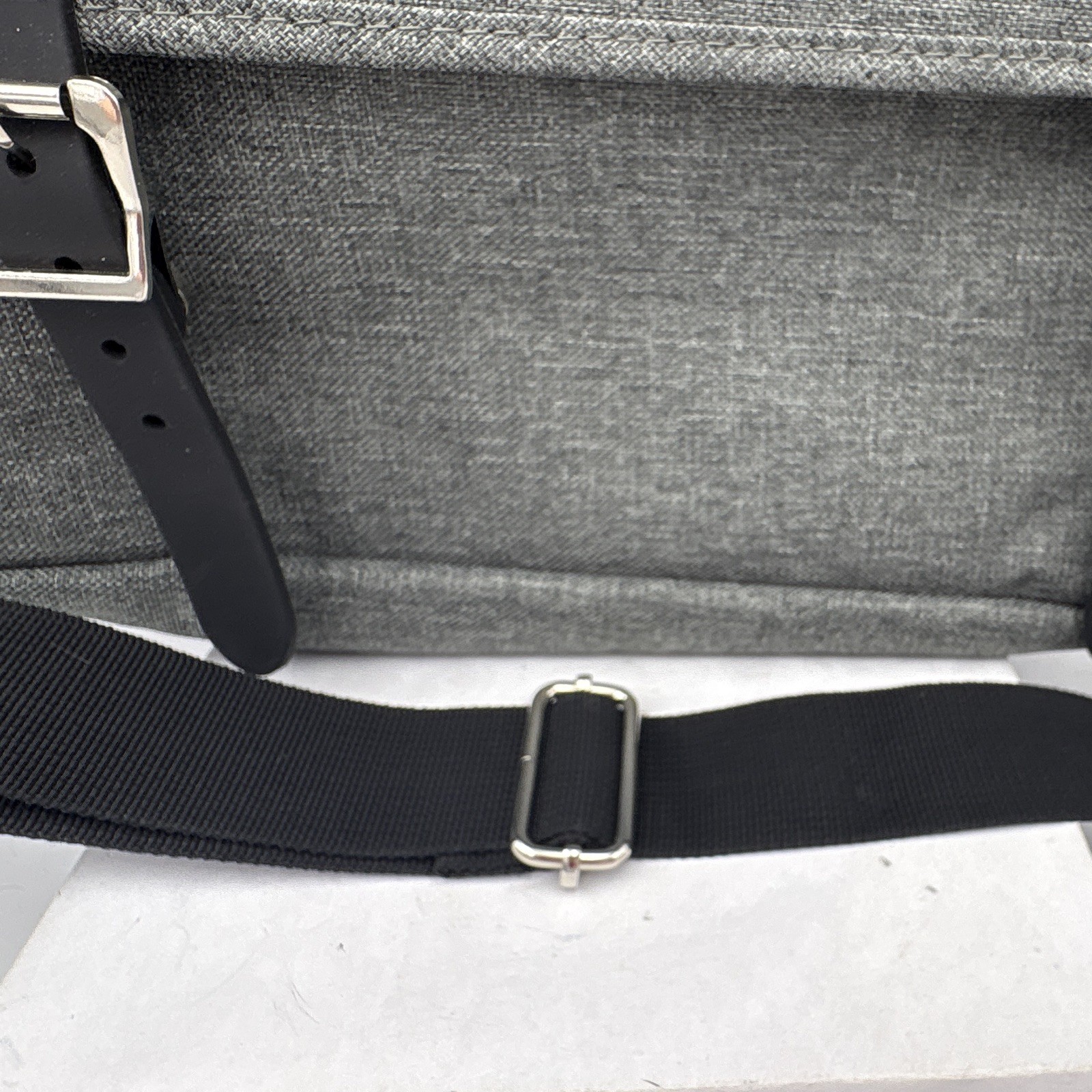 CAREW INTERNATIONAL Gray/Black Shoulder Messenger/Computer Bag, Adjustable Strap