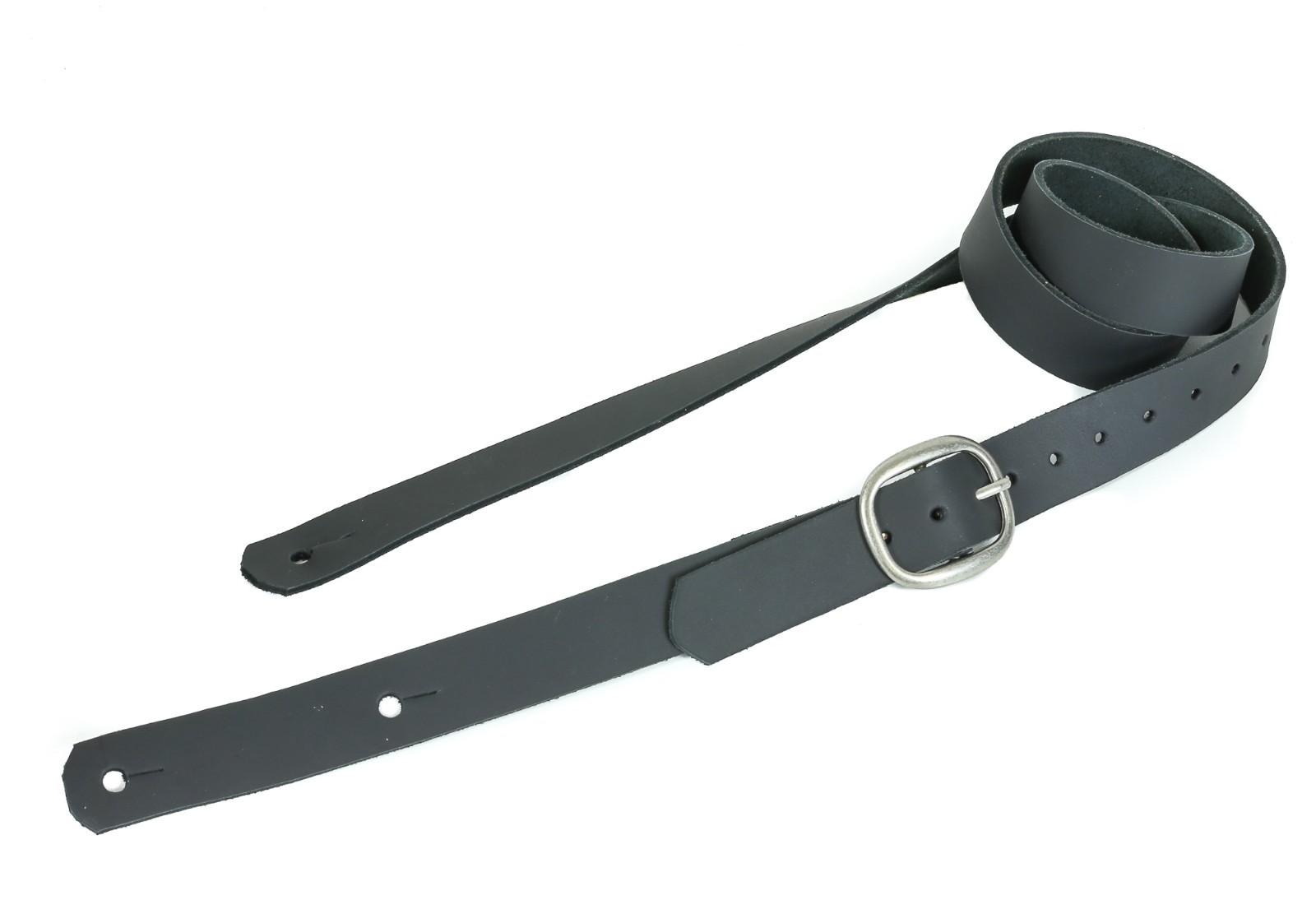 Thin Buckle Guitar Strap Thick Leather