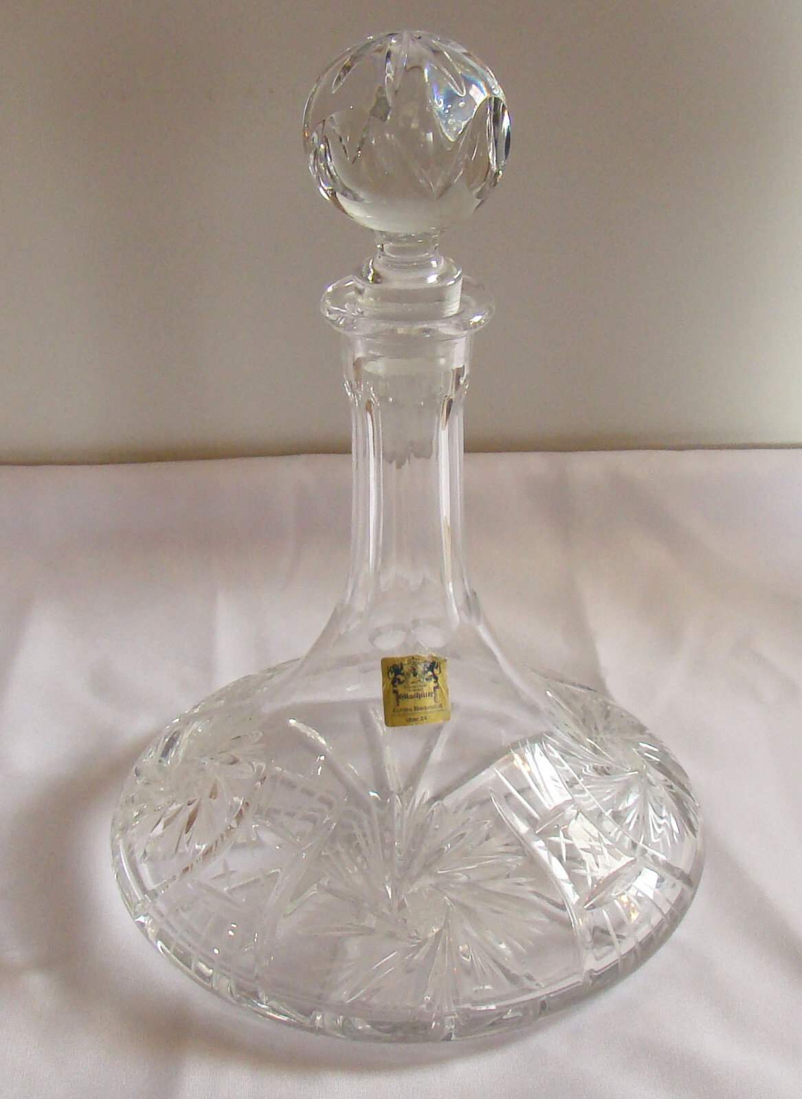Vintage German, New Patrizia Bleikristall Glashutte Cut Crystal Liquor Decanter