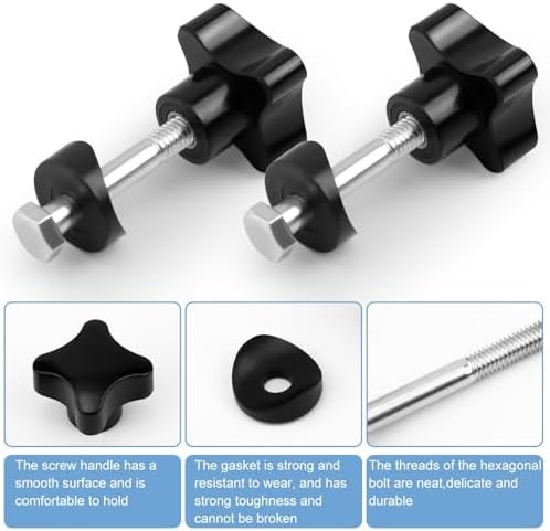 4 Sets Rollator Walker Replacement Knobs, Universal Replacement Arm Adjustment K