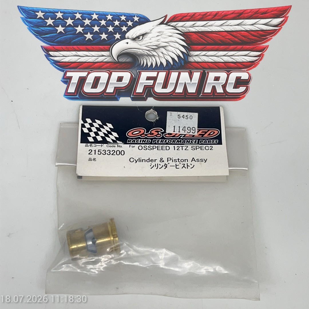 O.S. 21533200 Cylinder & piston assembly 12TZ Spec II nitro rc engines
