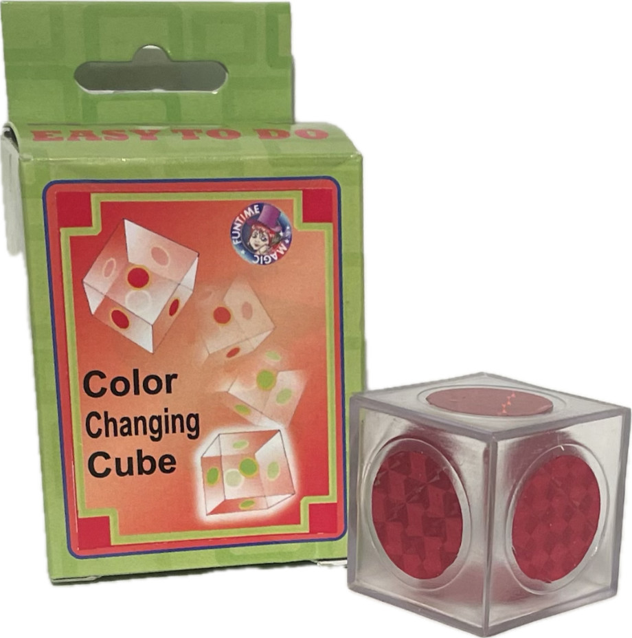 COLOR CHANGING CUBE Magic Trick Mini Pocket Box Close Up Optical Illusion Change