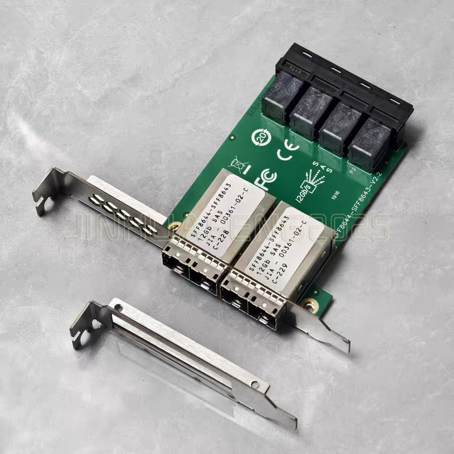 4-Ports Mini SAS HD SFF-8644 to Internal SAS HD SFF-8643 PCBA Female Adapter