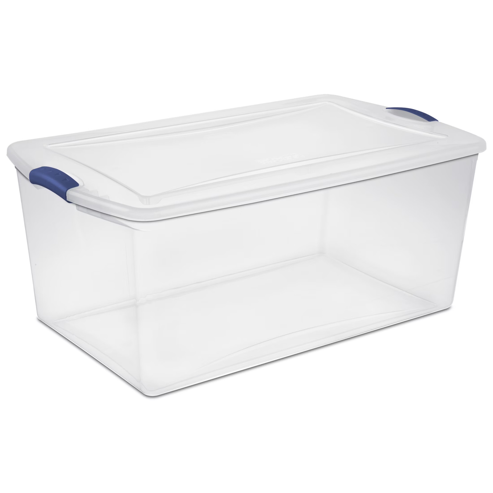 Large Storage Container 105 Quart Clear Plastic Tote Latching Lid