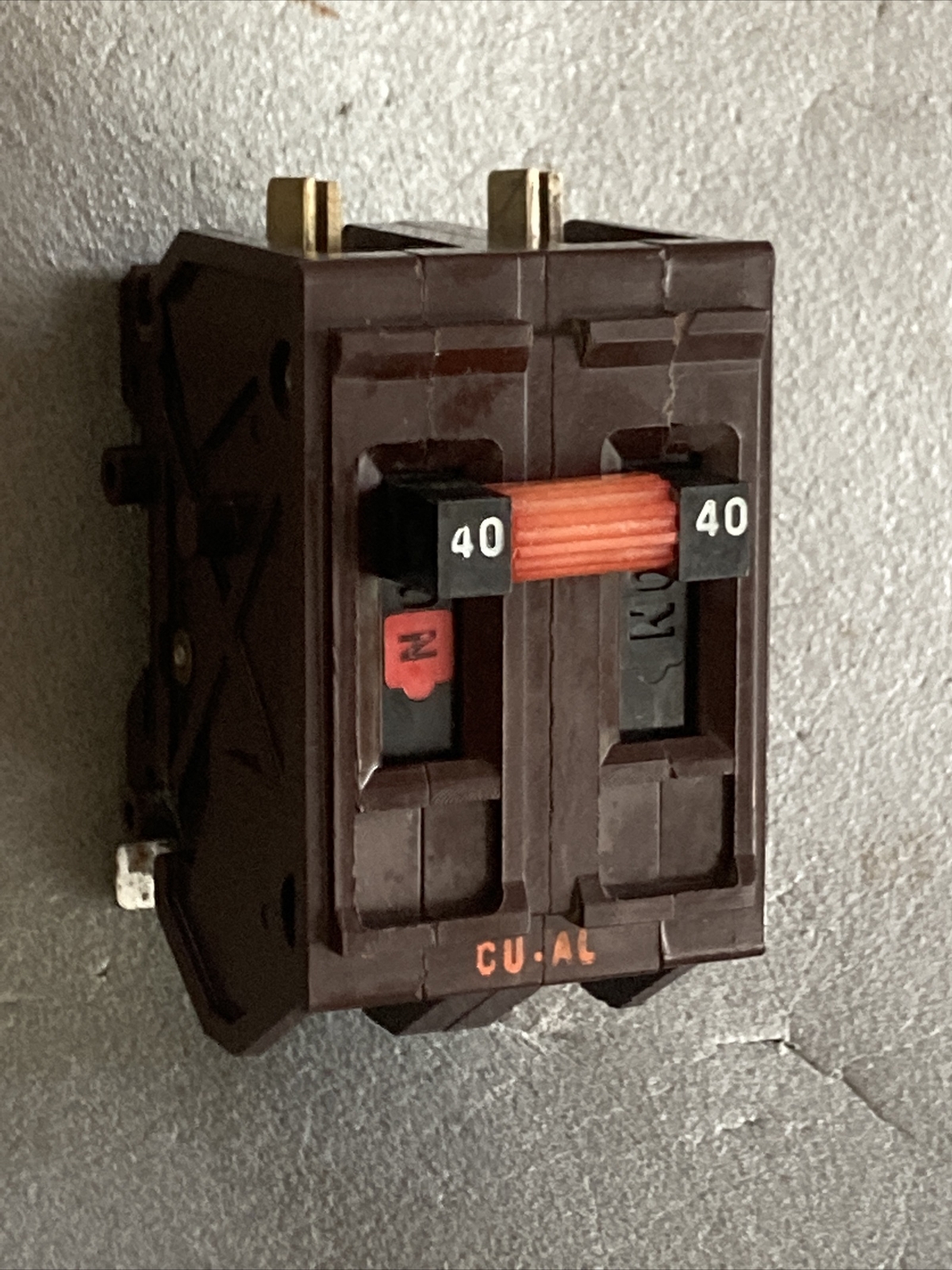 Wadsworth A240NI 40 Amp 2 Pole 2P Type A  METAL FOOT Circuit Breaker A240N A240