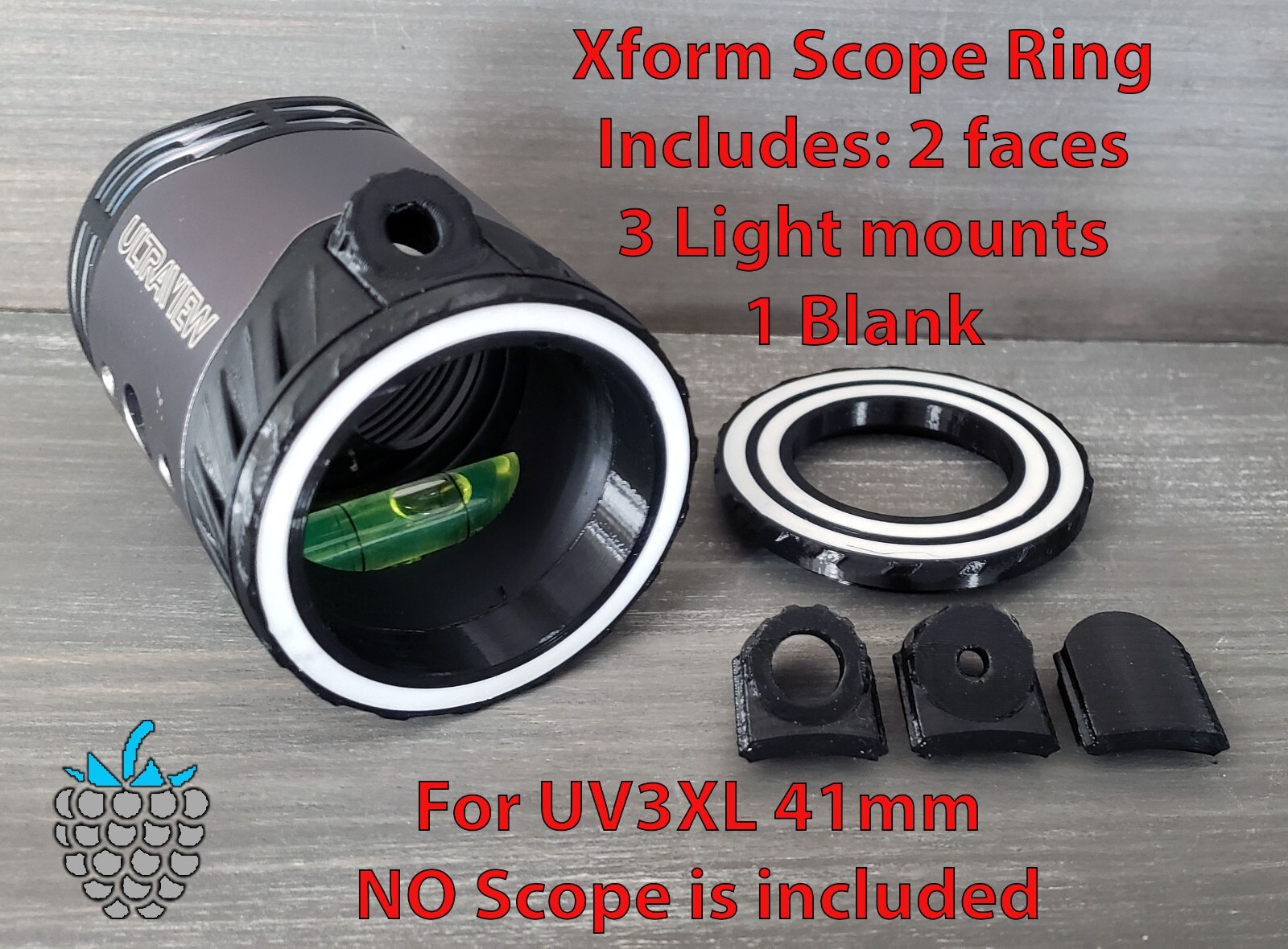 BTP XForm Multi-Face Multi-Light Aiming Ring Kit for UV3XL 41mm Archery Scope