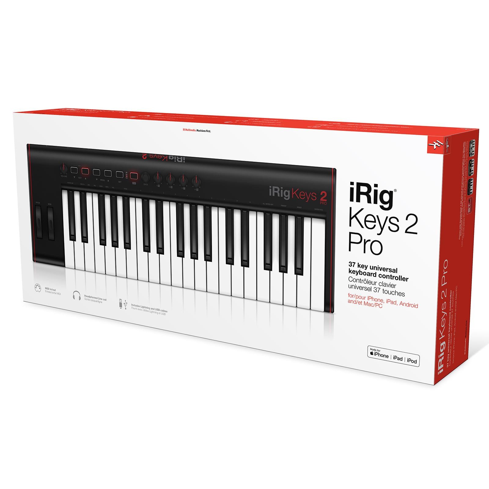 IK Multimedia iRig Keys 2 Pro Full-Sized 37-Key Keyboard Controller