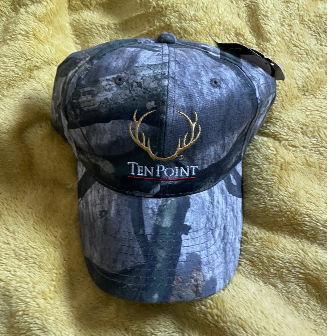TenPoint Camouflage Ball Cap Adjustable Unisex Adults Green Brown Cotton Hat
