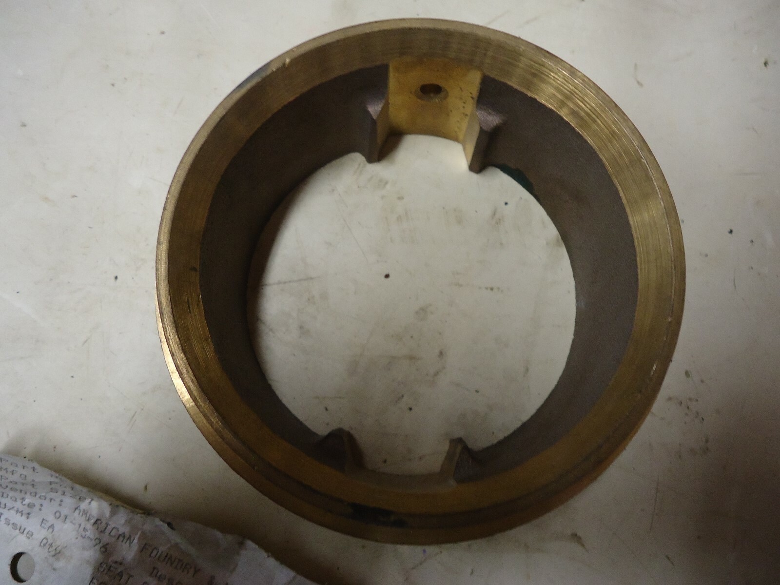 Brass 4-1/4" Fire Hydrant Seat Ring "New" V014602