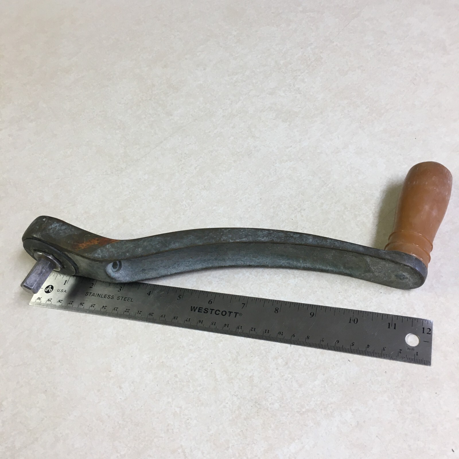 Vintage Bronze Sailboat Winch Handle 12" Long