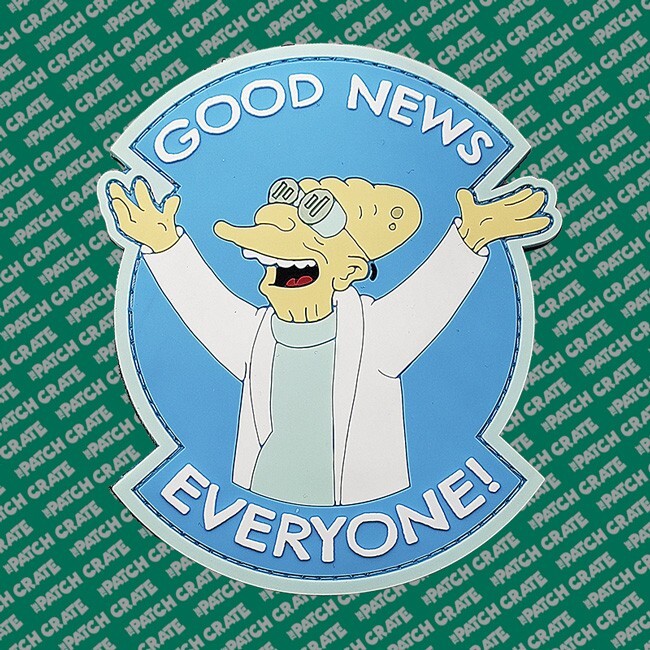 4 Rare Patch Crate Limited Edition Futurama Patches 2pc Hook/Loop Backing