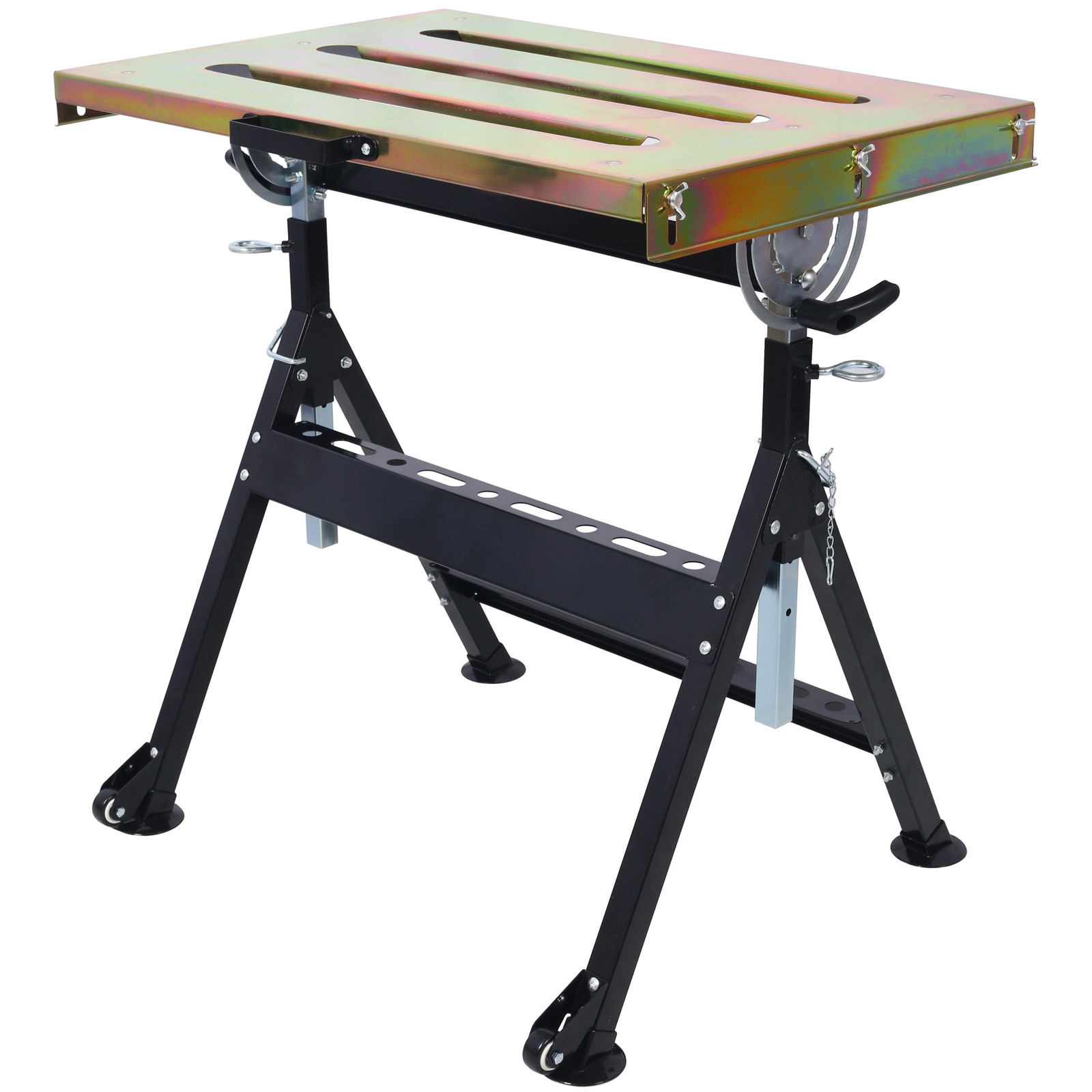 Welding Table 30"x20", 400lbs Load Capacity on Wheels, Foldable & Adjustable
