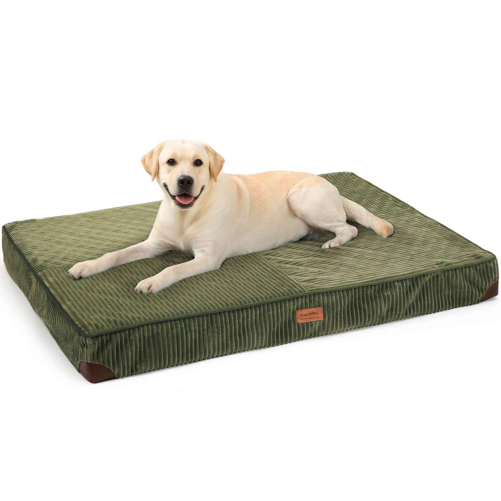FUKUMARU Dog Bed, Thickened Corduroy Orthopedic Dog Beds with Washable Cover, XL
