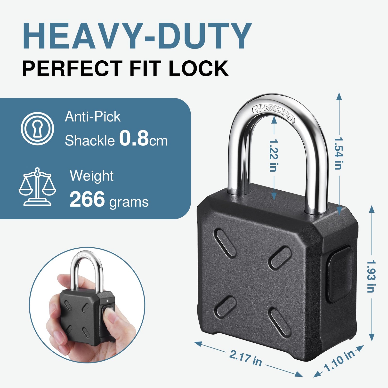 Puroma Combination Lock Heavy Duty Outdoor Padlock, Security Customizable 4