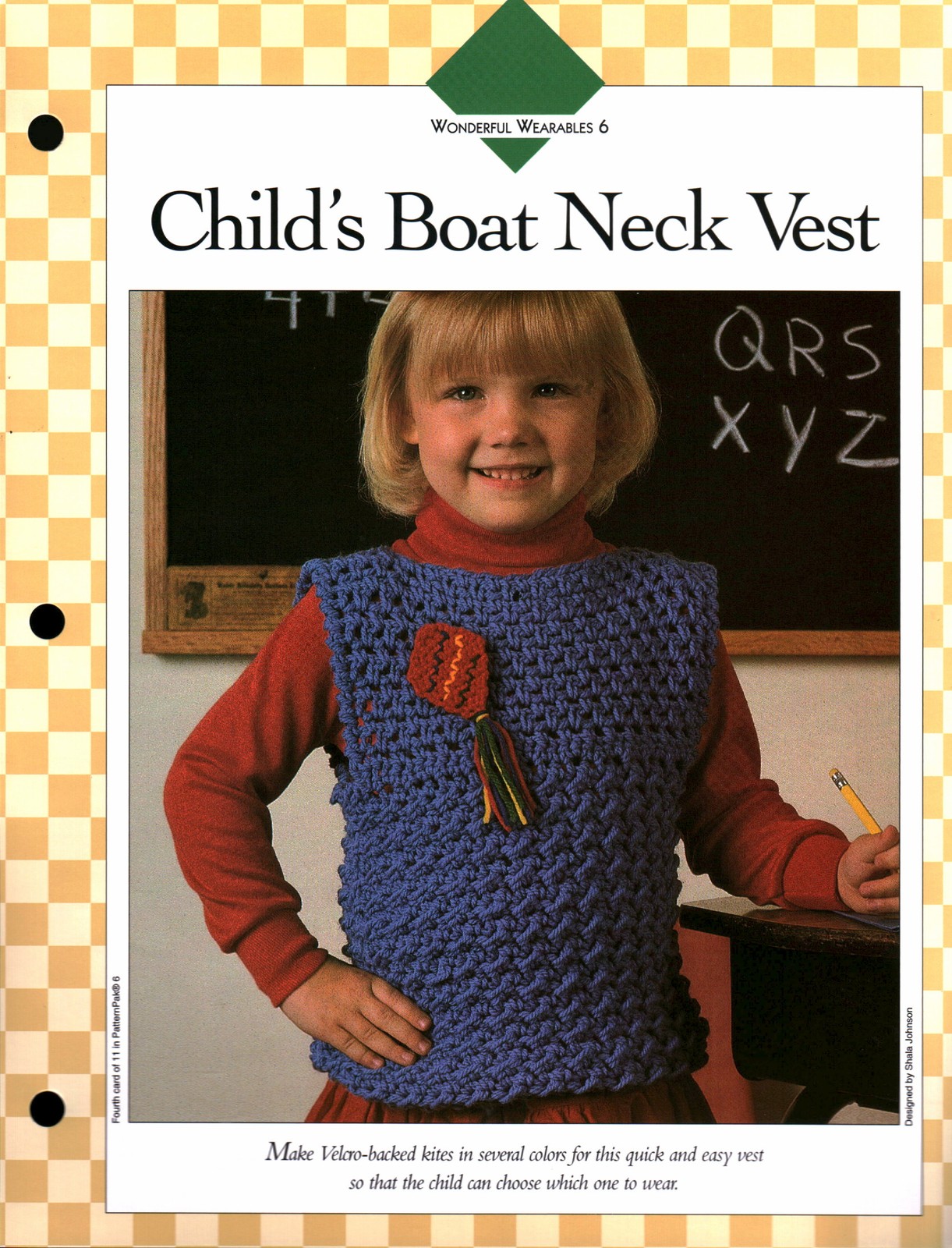 Child's Boat Neck Vest - Wonderful Wear 6 | Vanna Crochet Faves 95060-D