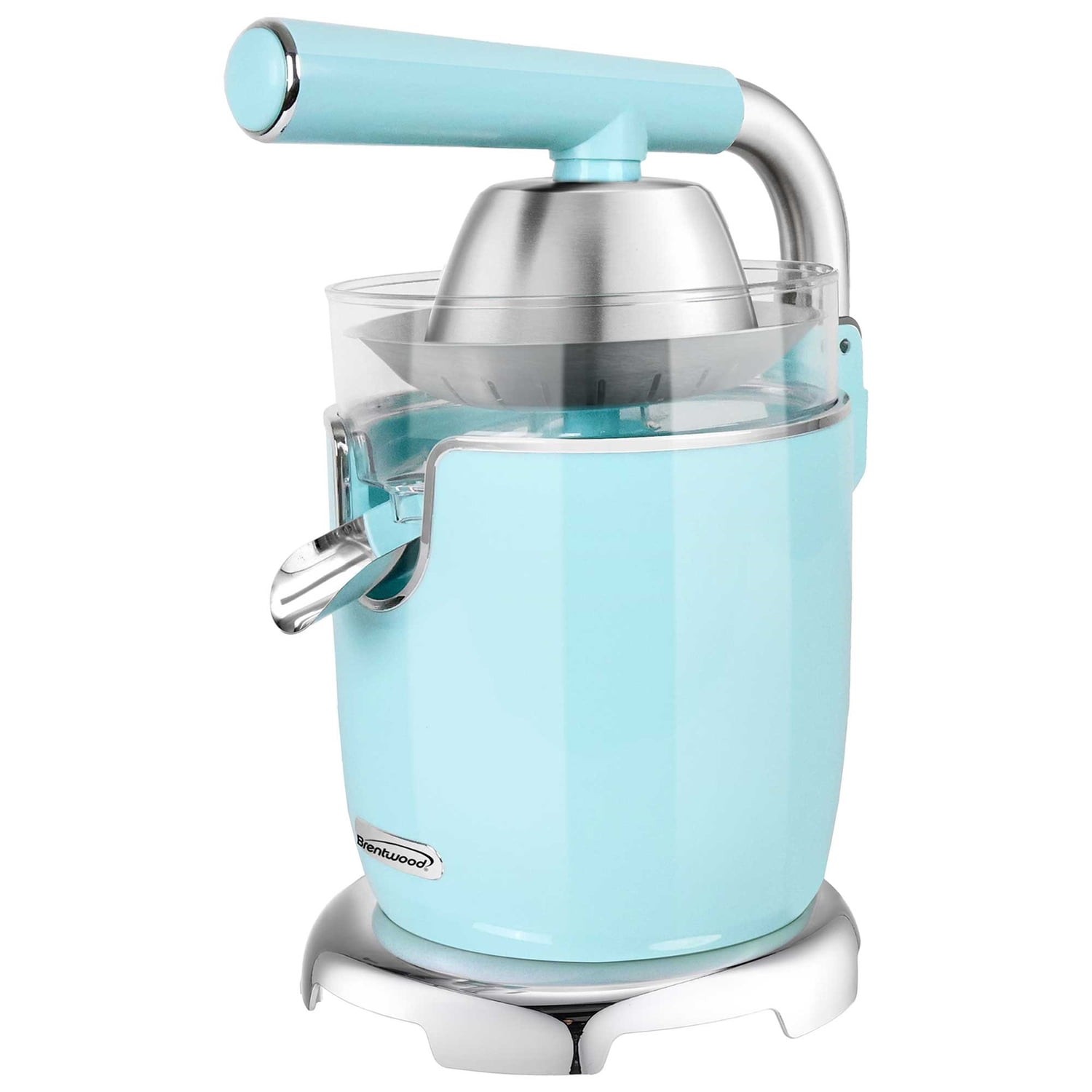 Electric Citrus Juicer with 2 Cones and Stainless Steel Lever (Blue)