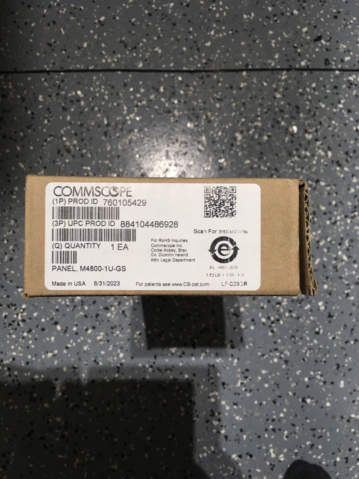 Commscope Systimax 48p Cat6/6A Modular Patch Panel 760105429, M4800-1U-GS New