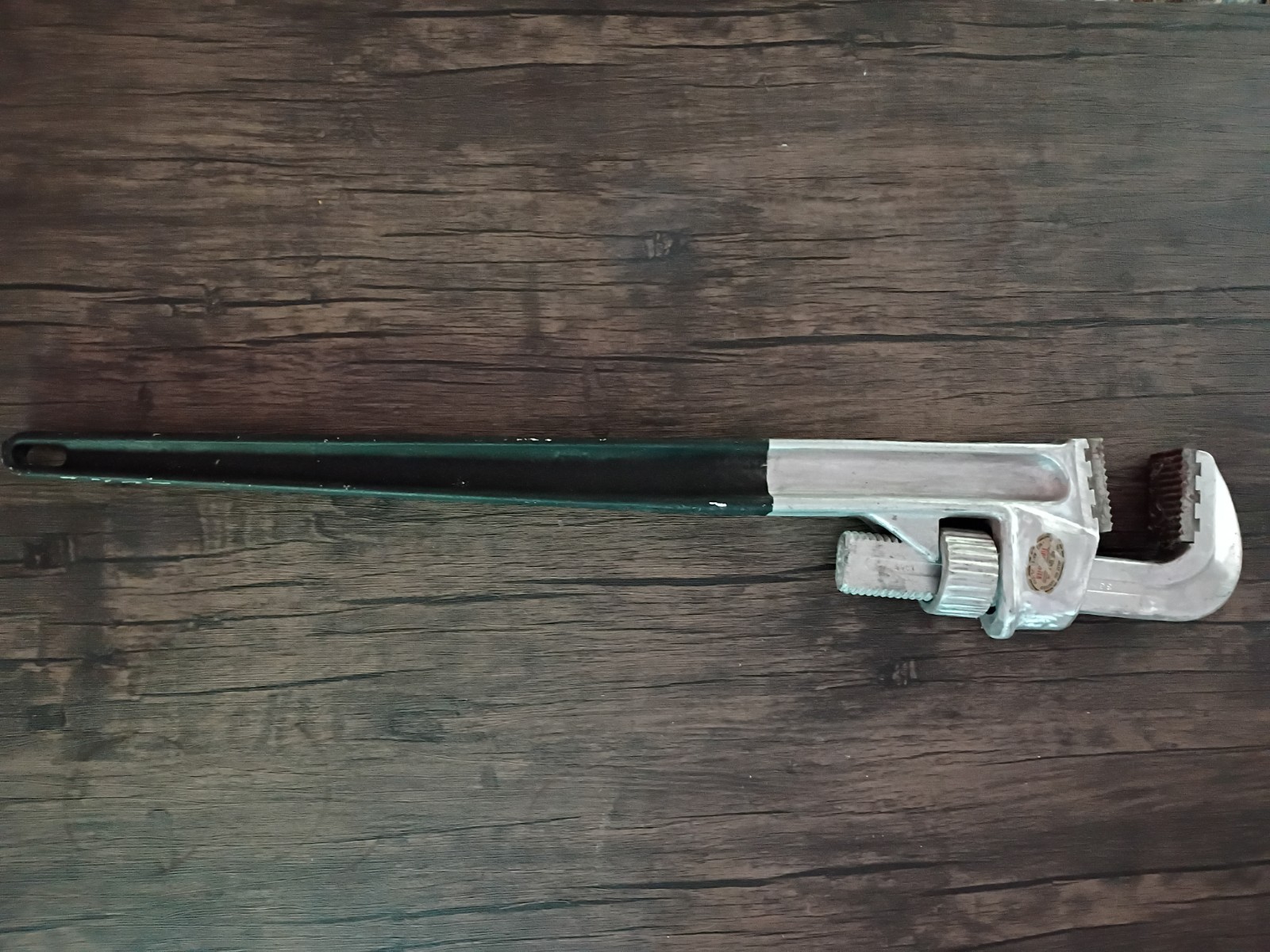 36 inch Steel Pipe Wrench Vintage Heavy Patent Pending model