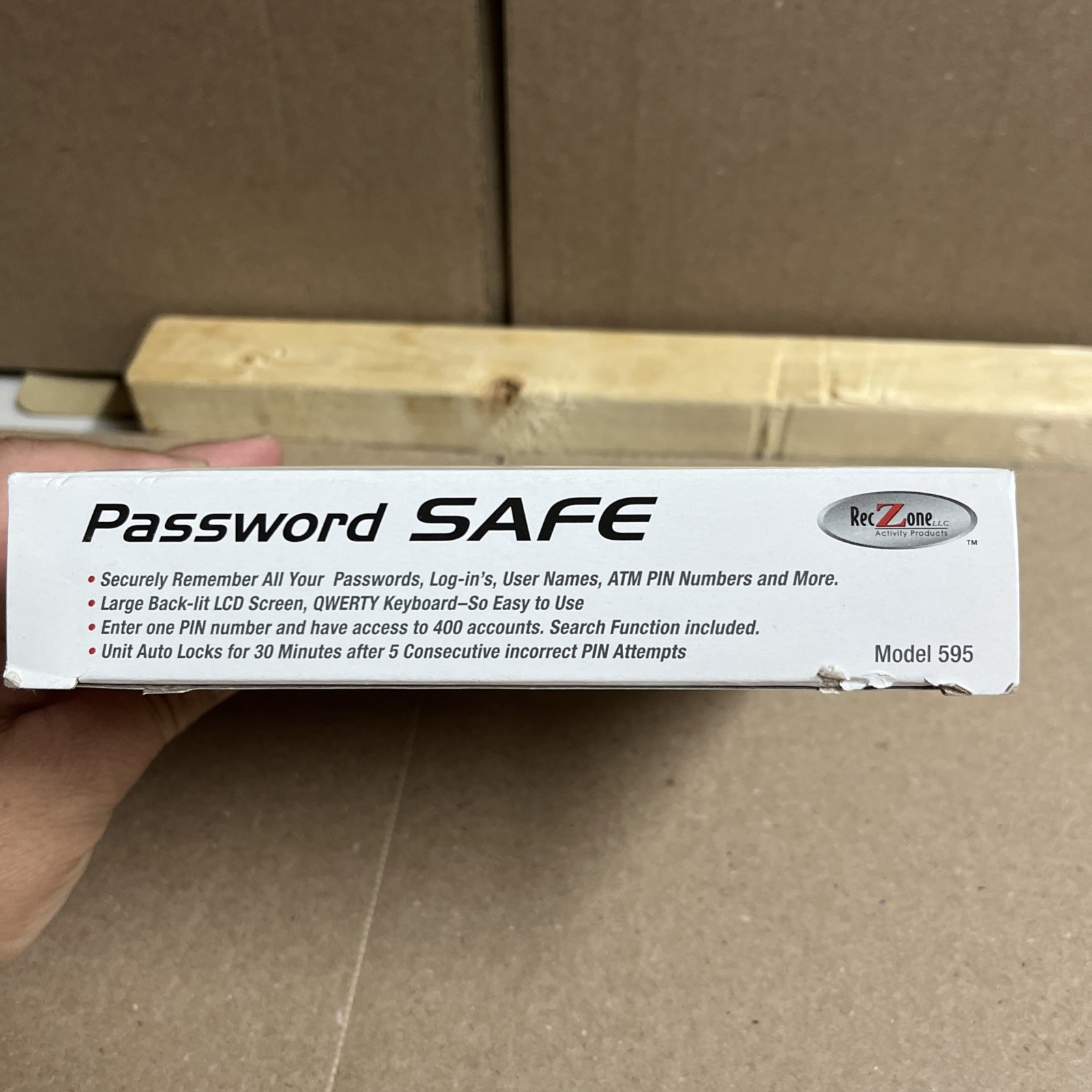 RecZone Password Safe Backlit LCD Built In Memory QWERTY Keyboard Model 595