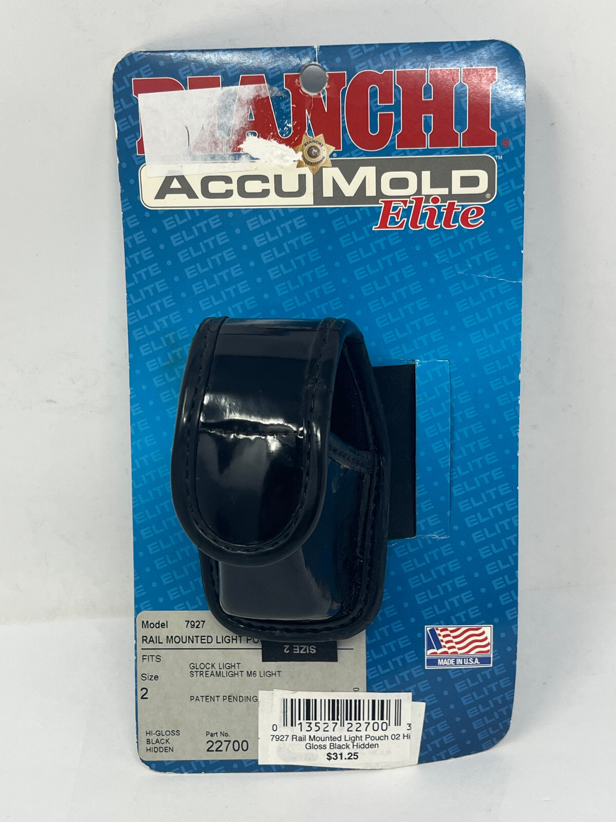 Bianchi Accumold Elite Rail Mounted Light Pouch - Size 2 - Model 7927