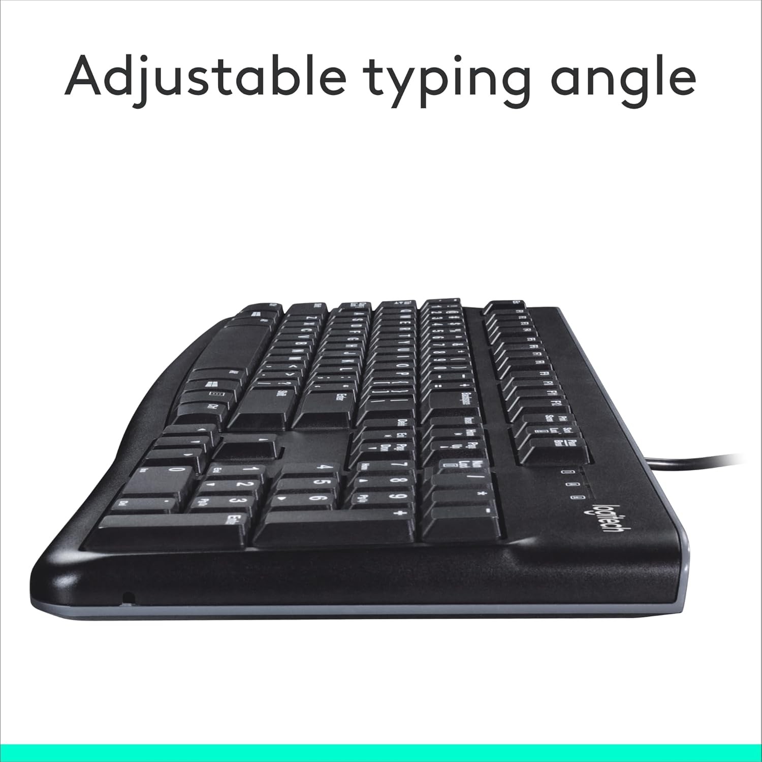 Logitech K120 Wired USB Keyboard Full Size Spill Resistant for PC Windows