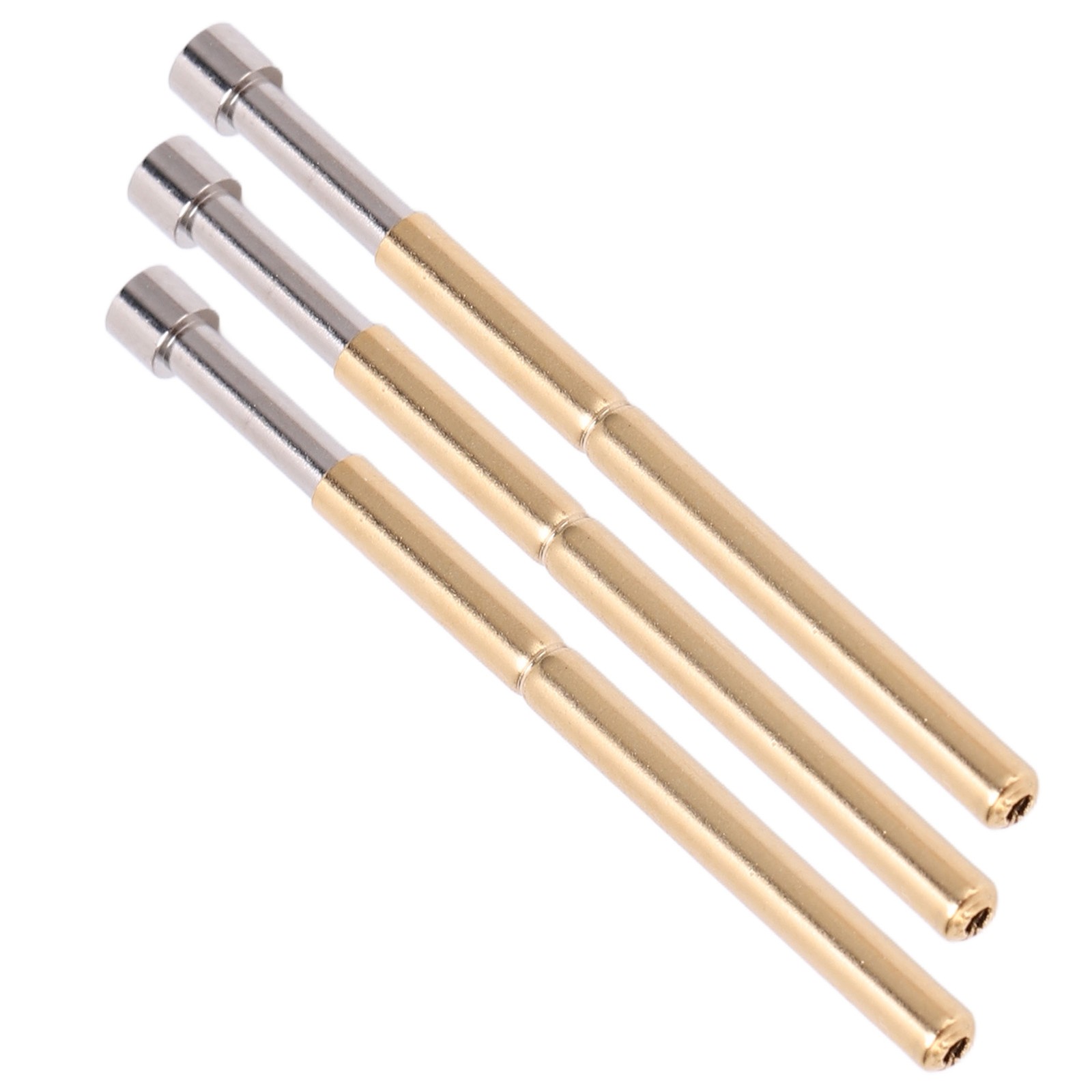 100pcs Spring Test Pogo Pin Concave Head Type Brass Material 2.02mm/0.1in