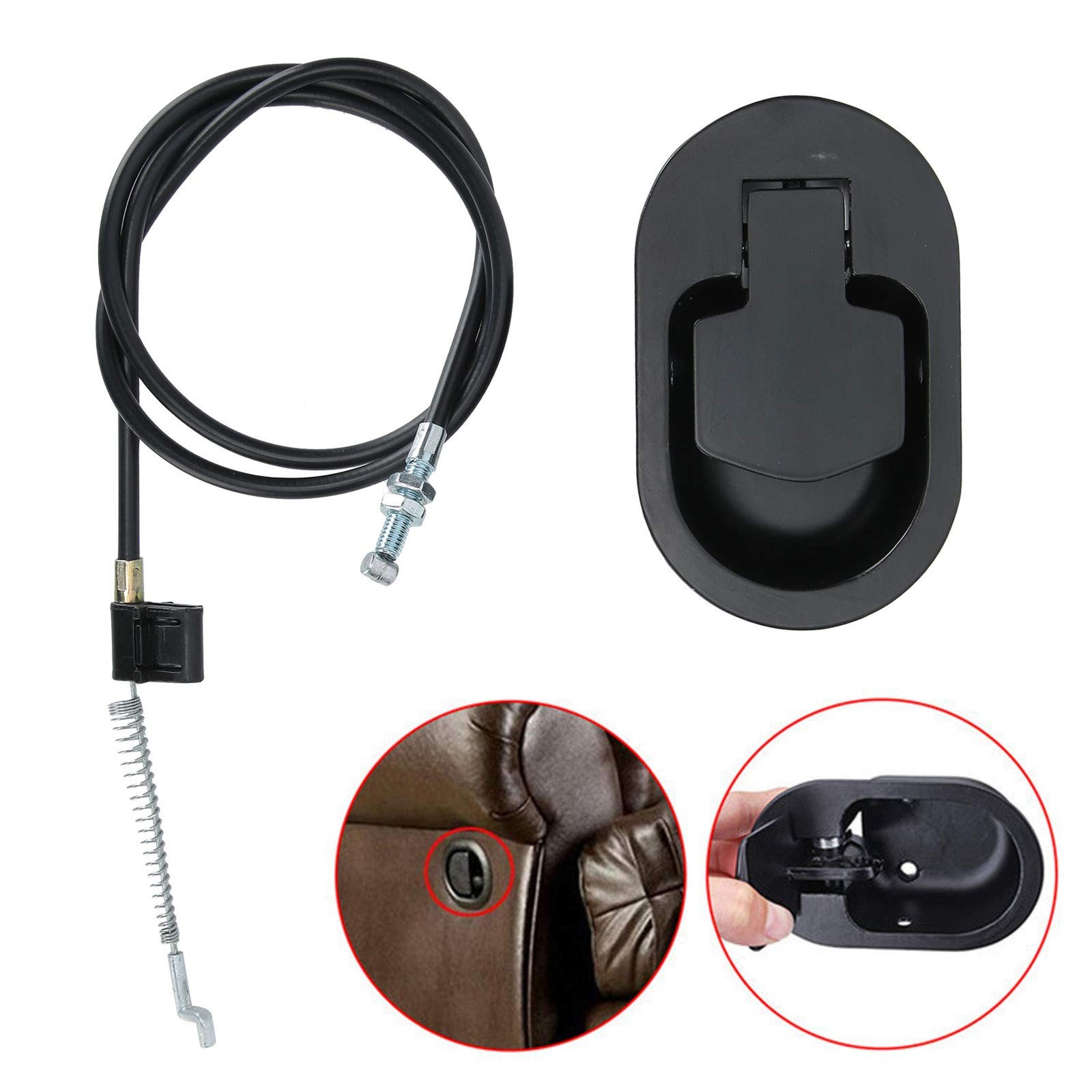 Universal Recliner Release Pull Handle Sofa Cable Lever Replacement Switch 120mm