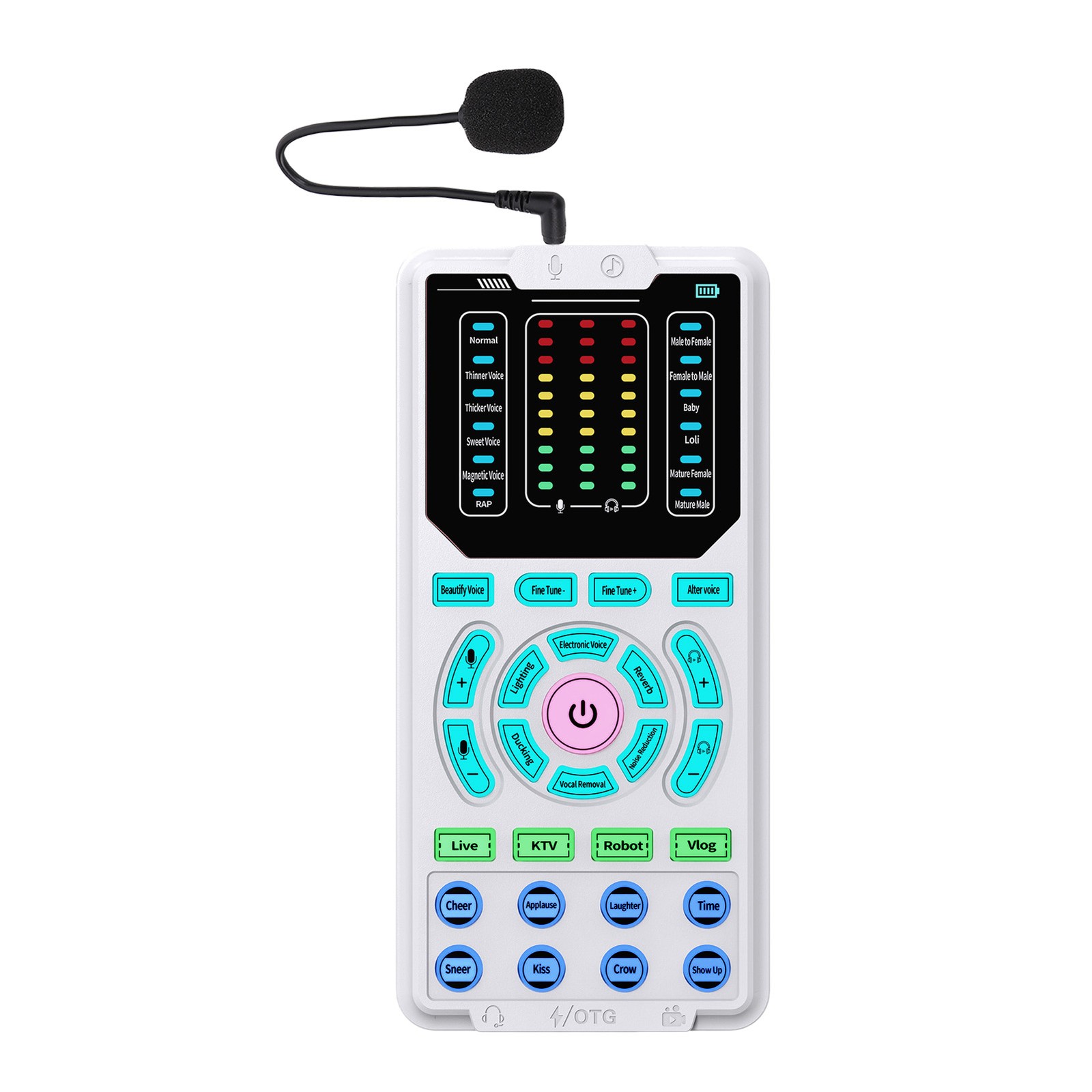 Voice Changer Portable Voice Changer Device With Headphone Microphone 15 RUWE