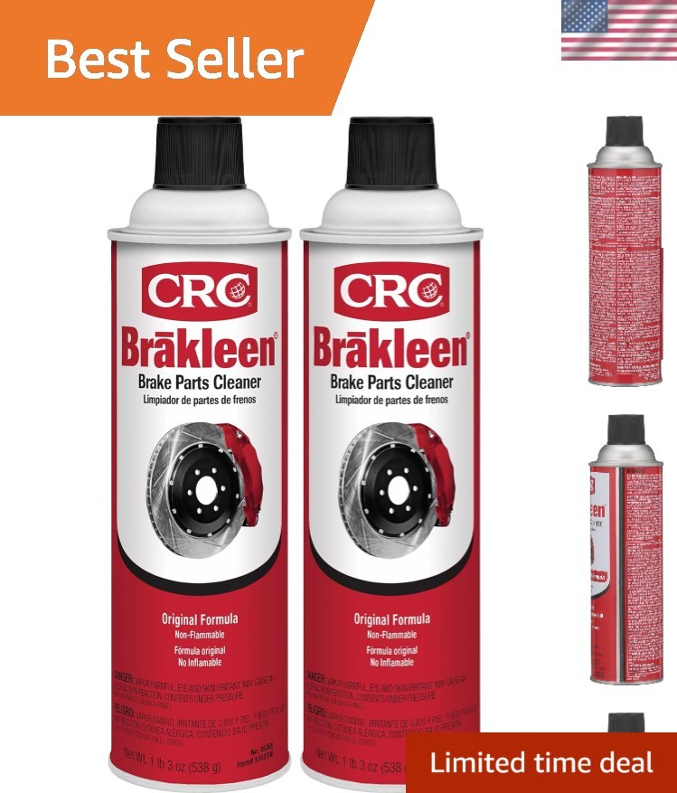 Professional-Grade Brakleen Brake Parts Cleaner - 1lb 3oz, 2 Pack for Mechanics