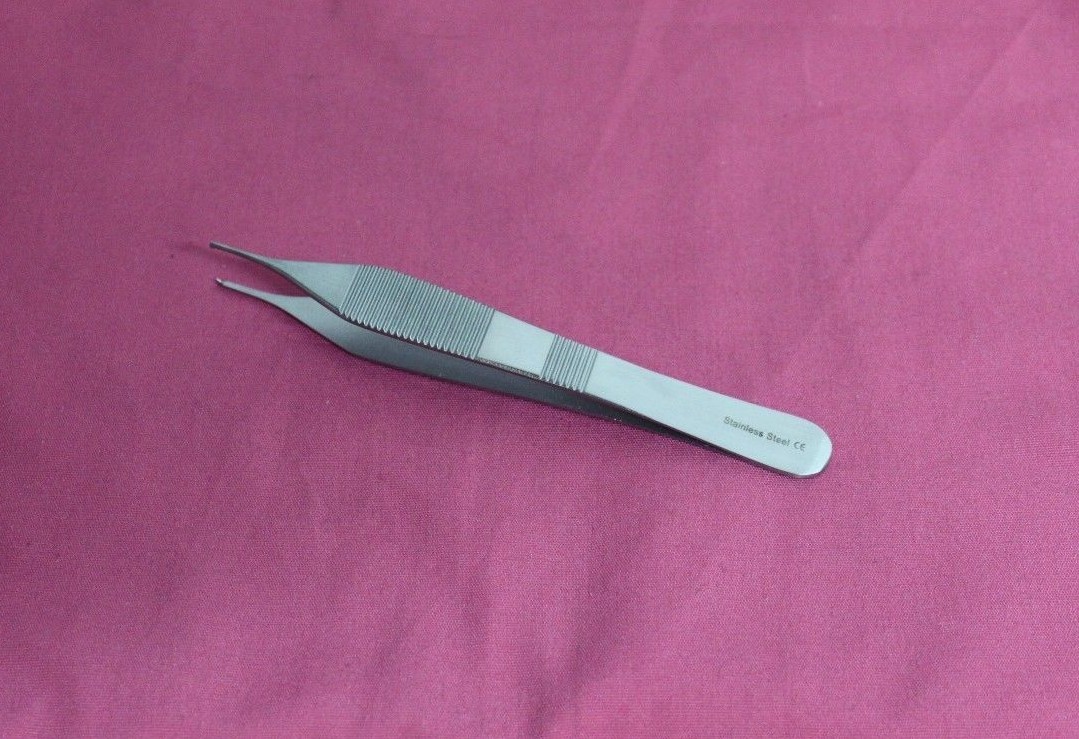 OR Grade Adson Micro Tissue Forceps 1X2 Teeth 4.75" Surgical Dental Instruments