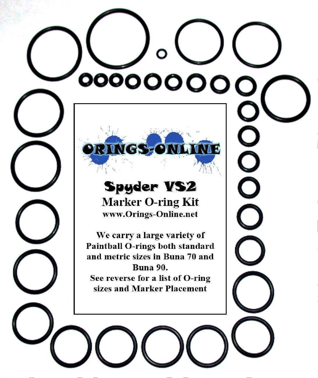 Spyder VS2 Paintball Marker O-ring Oring Kit x 4 rebuilds / kits