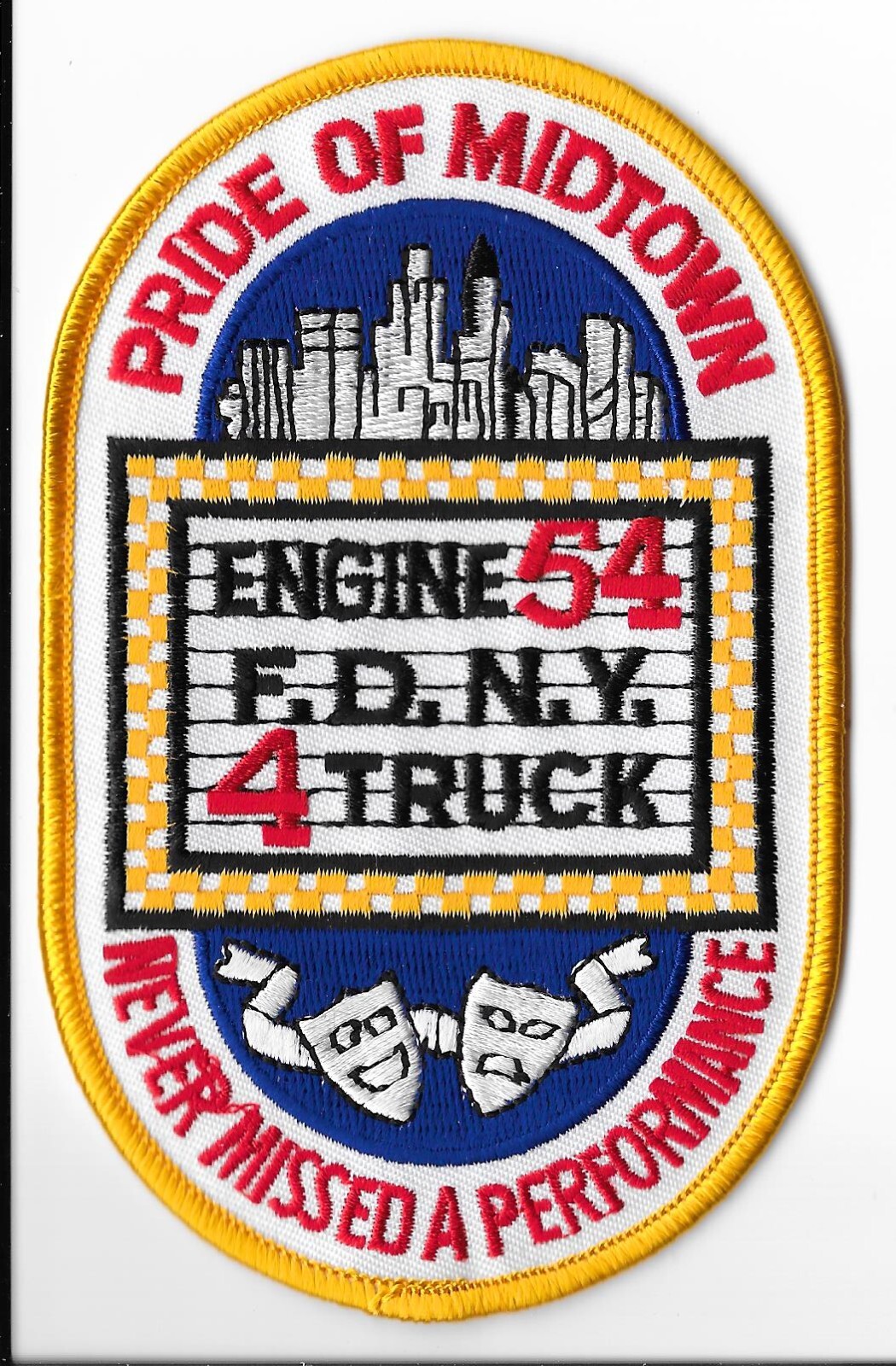 New York Fire Department (FDNY) Engine 54 Truck 4 Pride of Midtown Patch V2