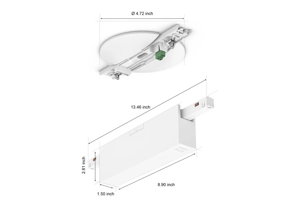 Philips Hue Perifo ceiling 90 W 2-point power supply unit White