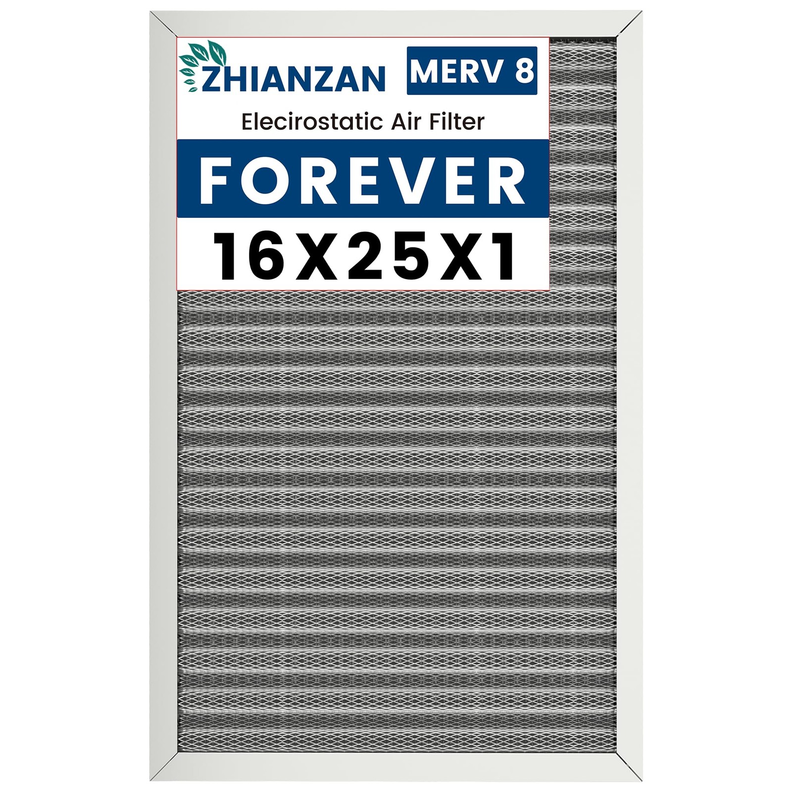 16x25x1 HVAC Furnace Air Filter, Lasts a Lifetime, Washable, 1" x 16" x 25"